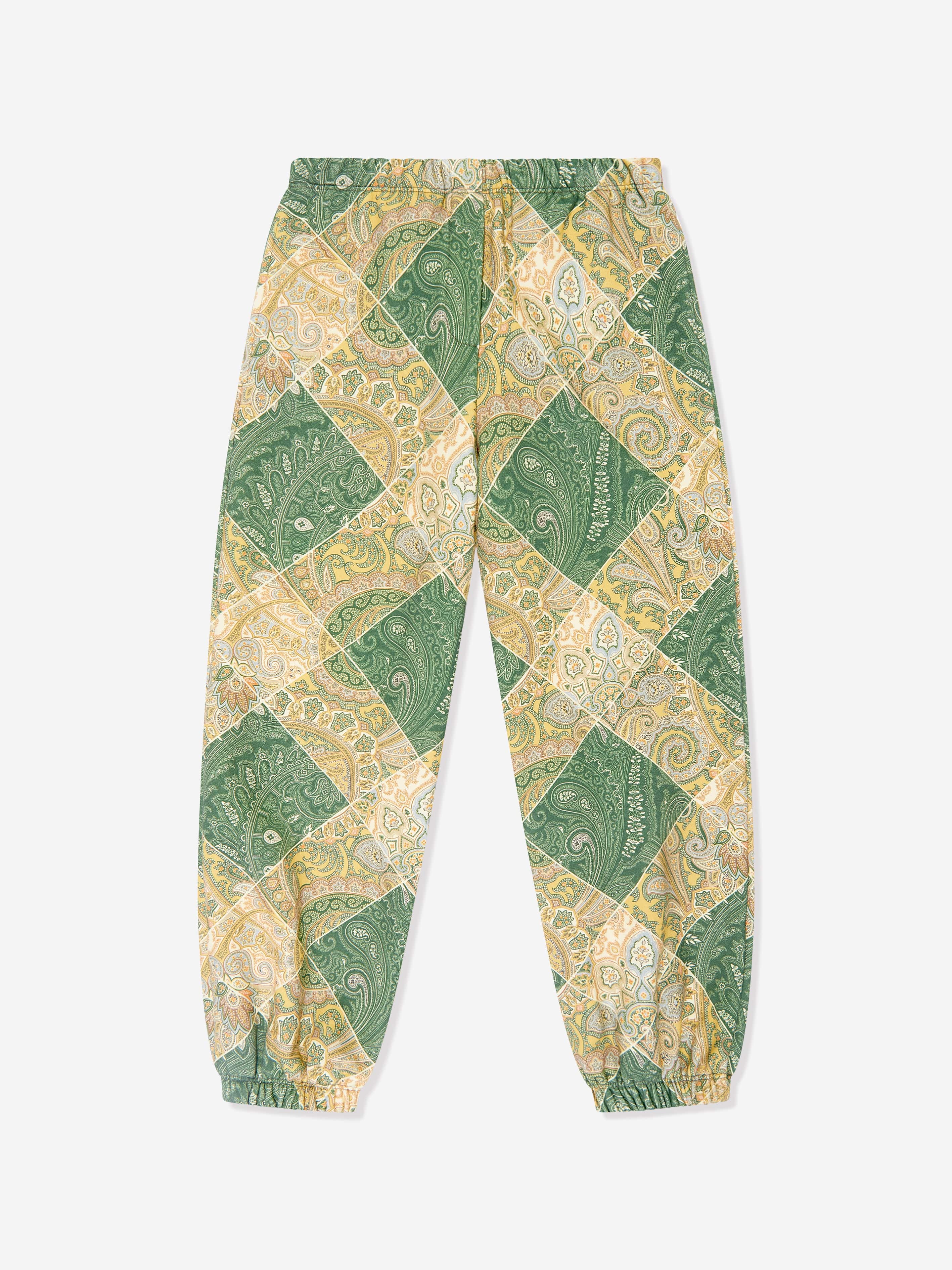 Etro Boys Paisley Joggers in Green Sale Latest