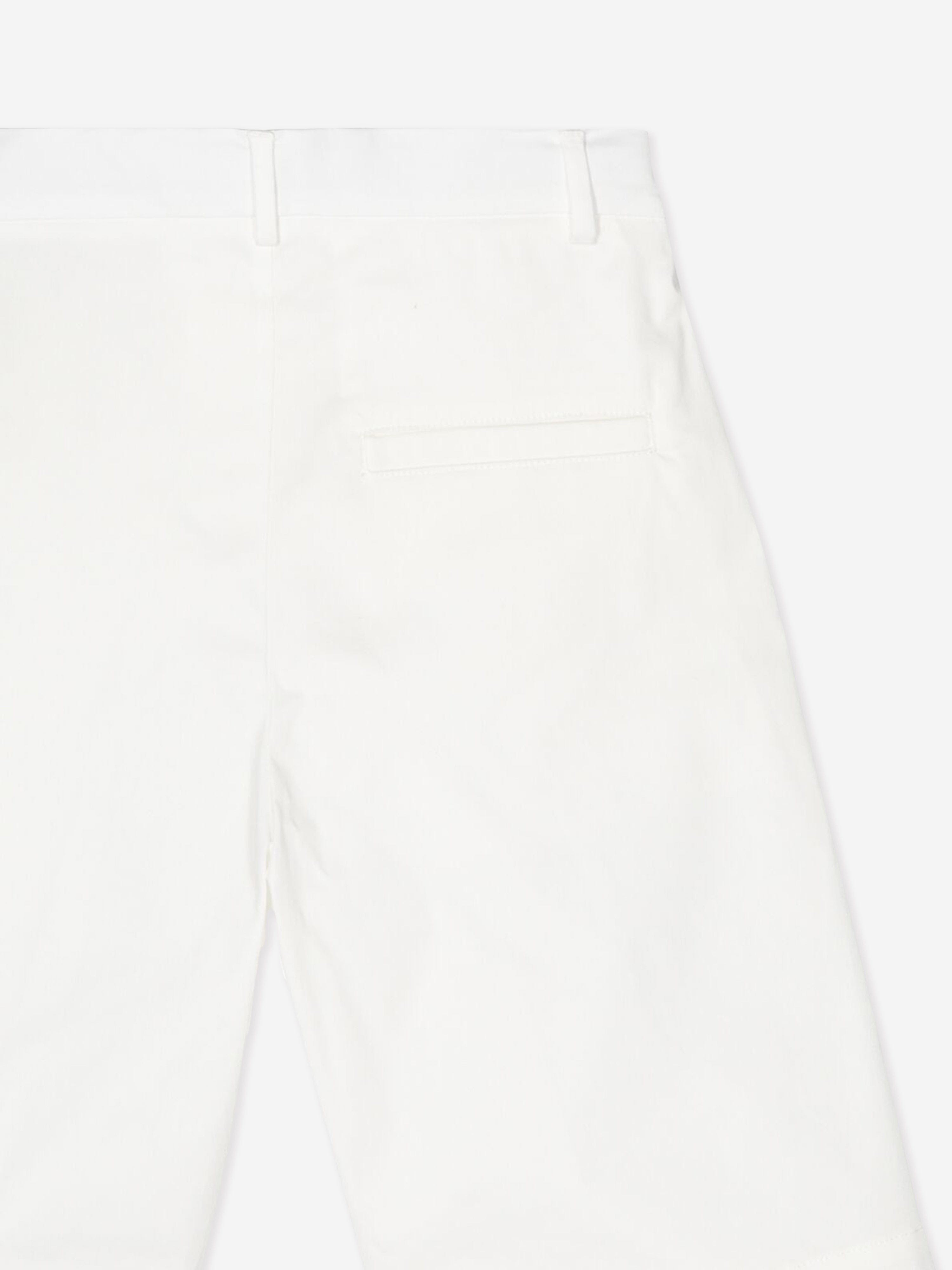 Fendi Boys Logo Cargo Shorts in White Big Discount For Sale
