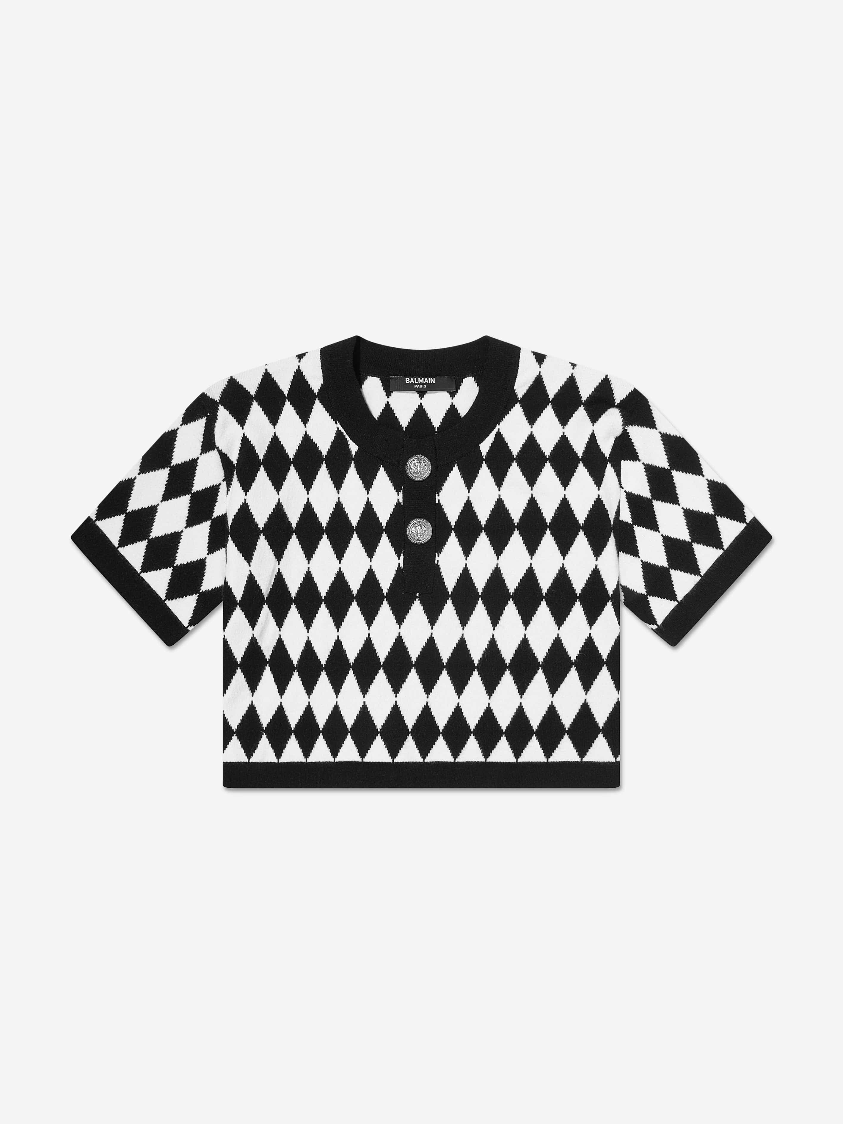 Balmain Girls Knitted Top in Black Outlet Great Deals