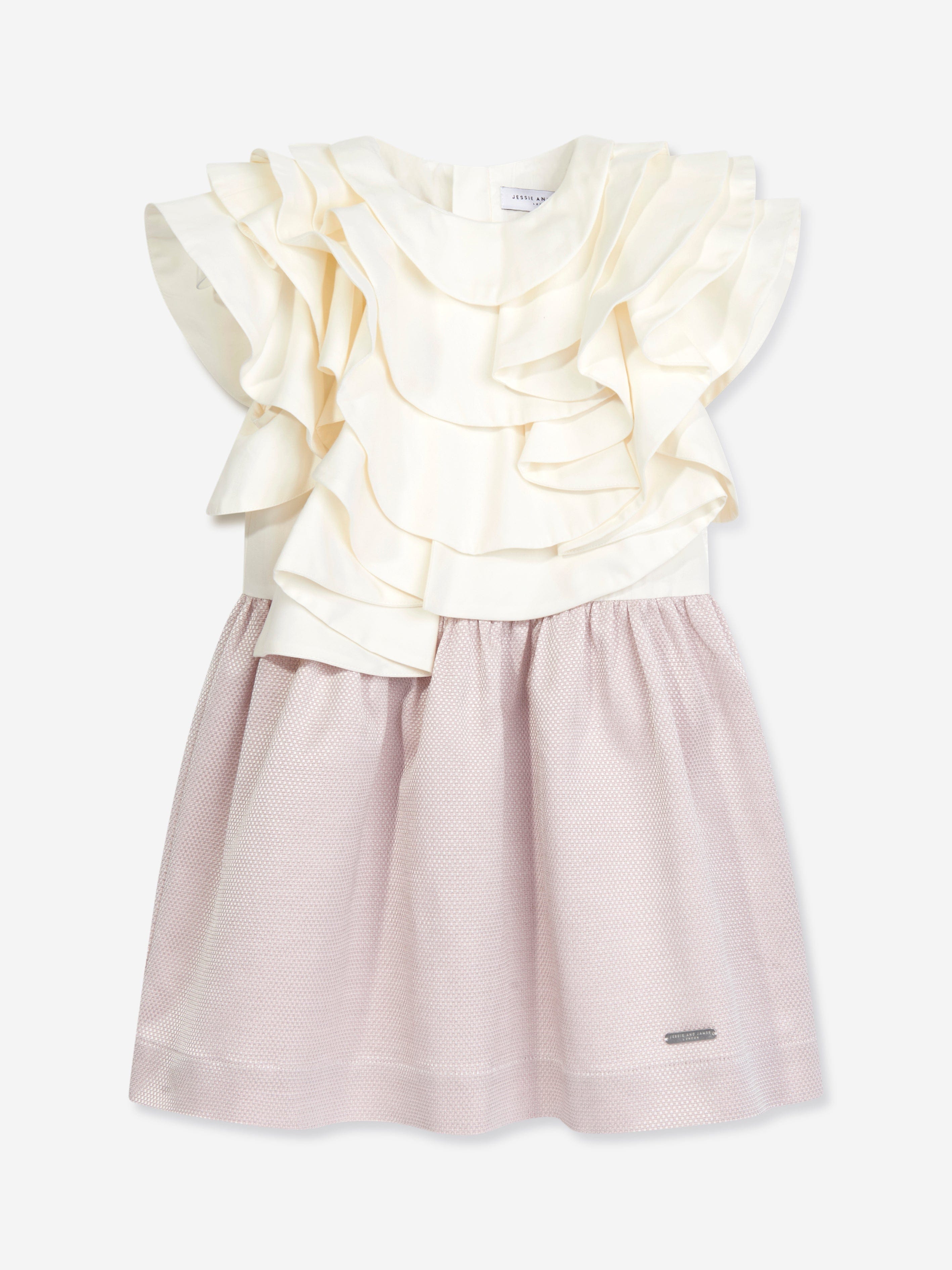 Jessie And James Girls Sleeveless Ruffle Dress in Pink 2025 Cheap Online