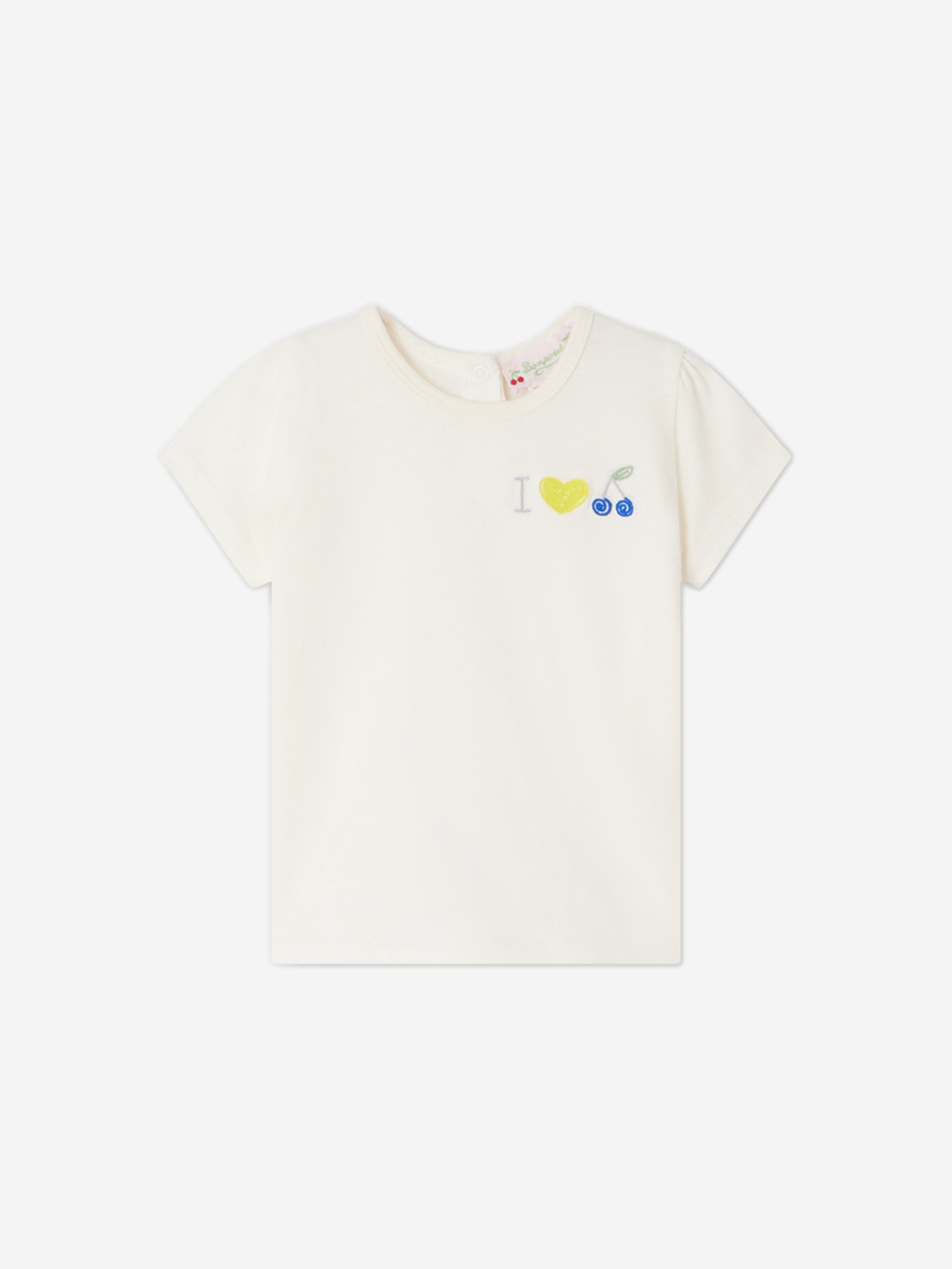Bonpoint Baby Girls Cira T-Shirt in White Cheap Lowest Pice
