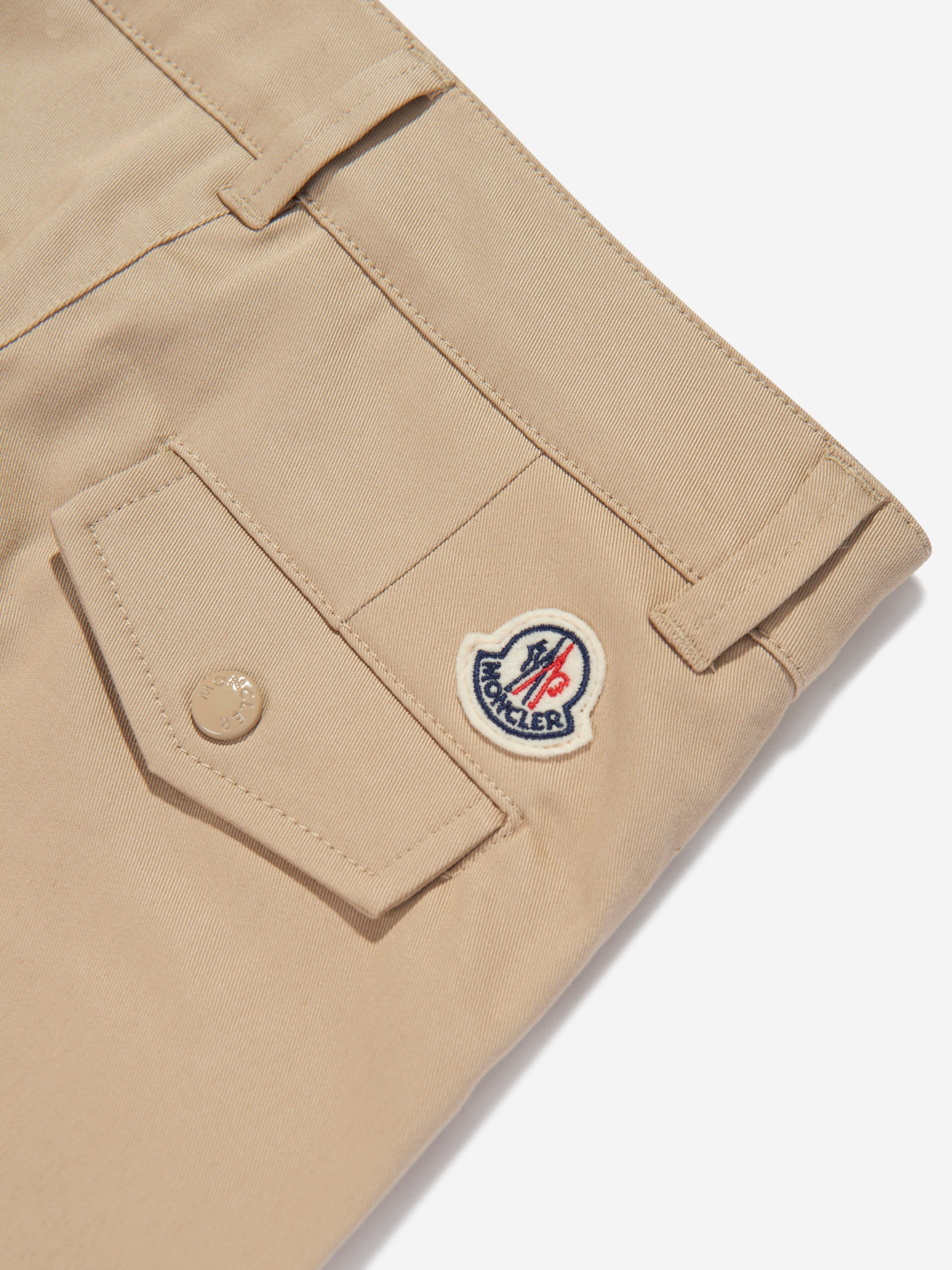 Moncler Enfant Boys Cargo Trousers in Beige 2025 Online