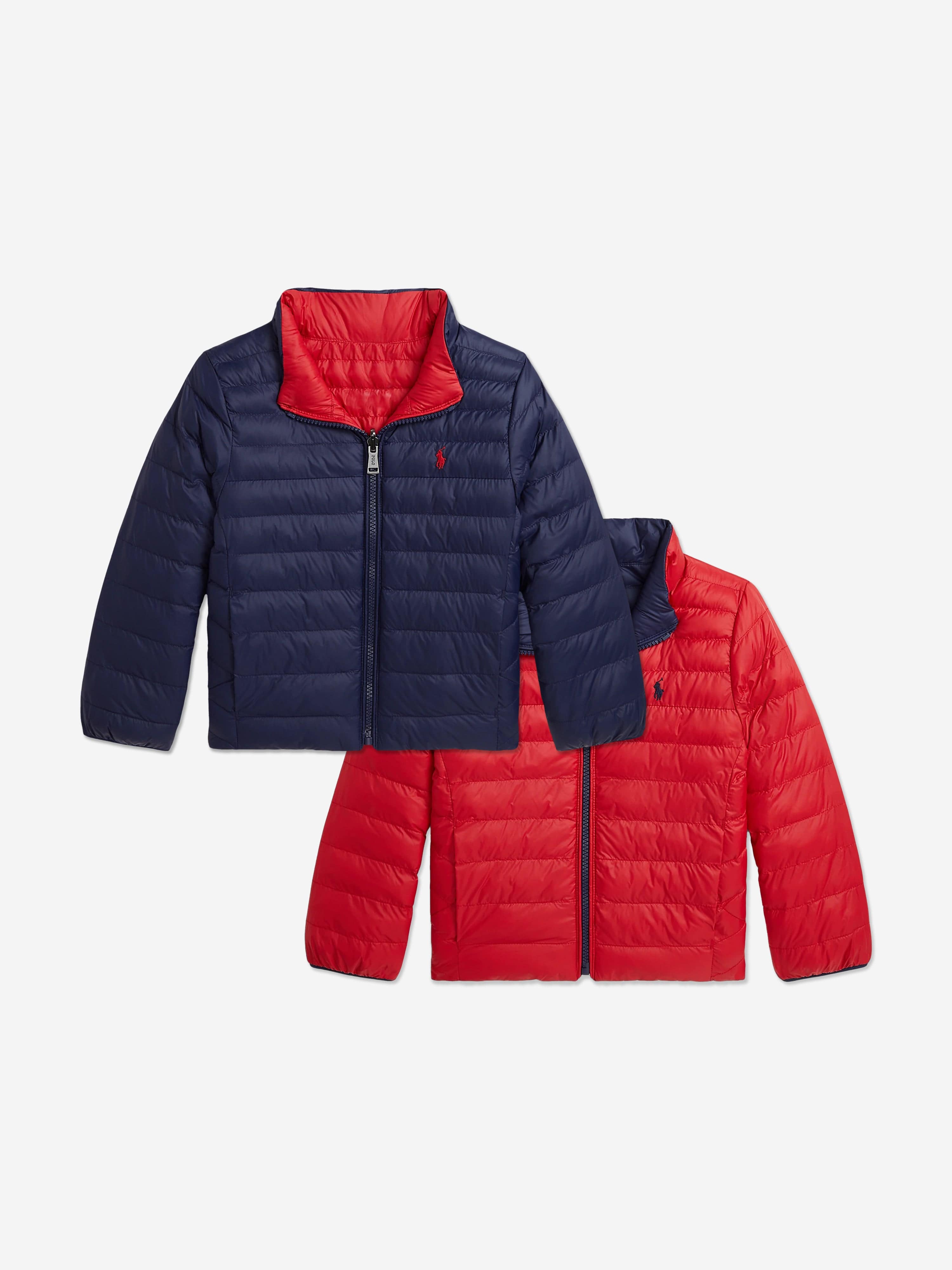 Ralph Lauren Boys Newport Reversible Puffer Jacket in Navy Cheap 2025 Newest
