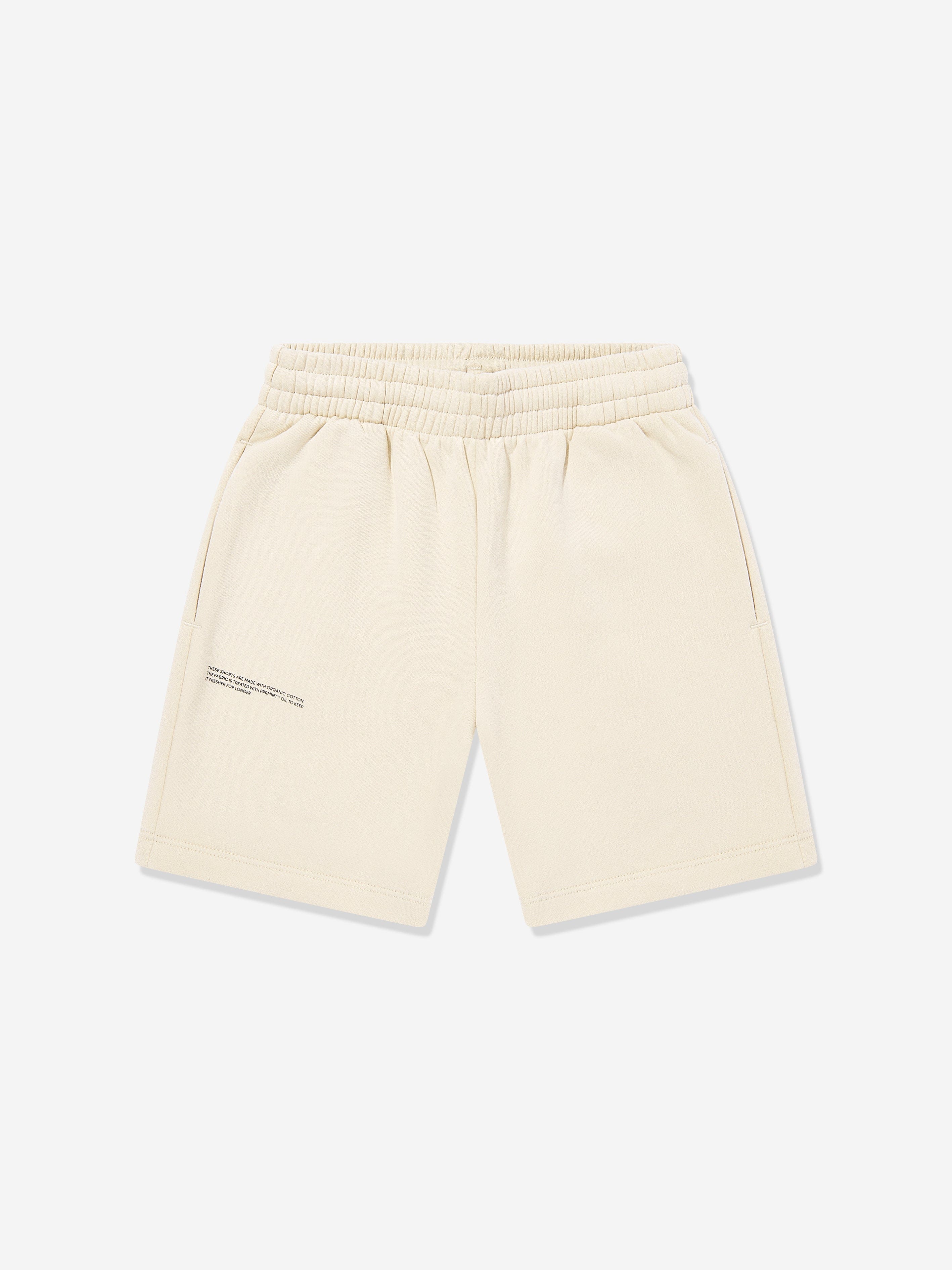 PANGAIA Kids 365 Midweight Long Shorts in Beige Discount Cheapest