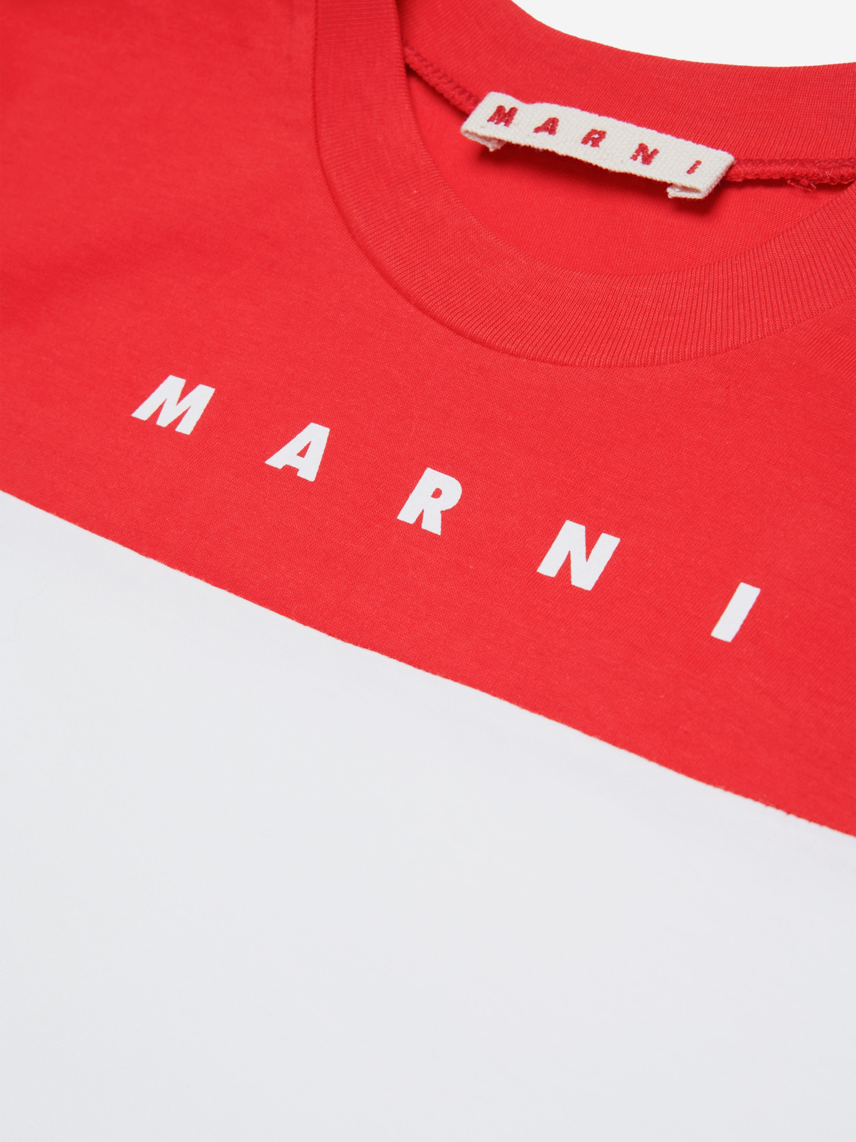 MARNI Kids Colourblock T-Shirt in White Buy Cheap With Credit Card