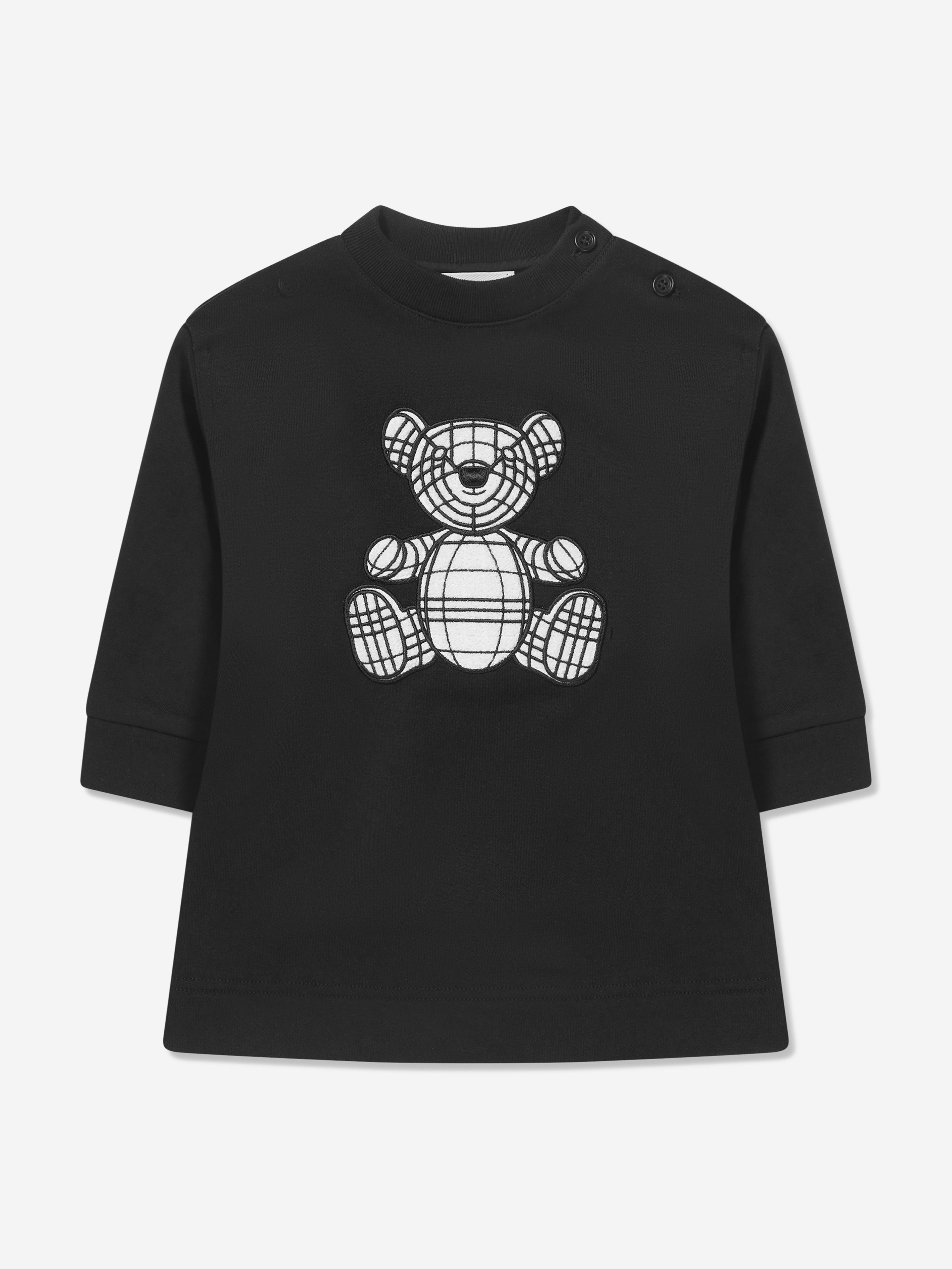 Burberry Baby Girls Long Sleeve Mini Talbot Dress In Black Free Shipping Classic