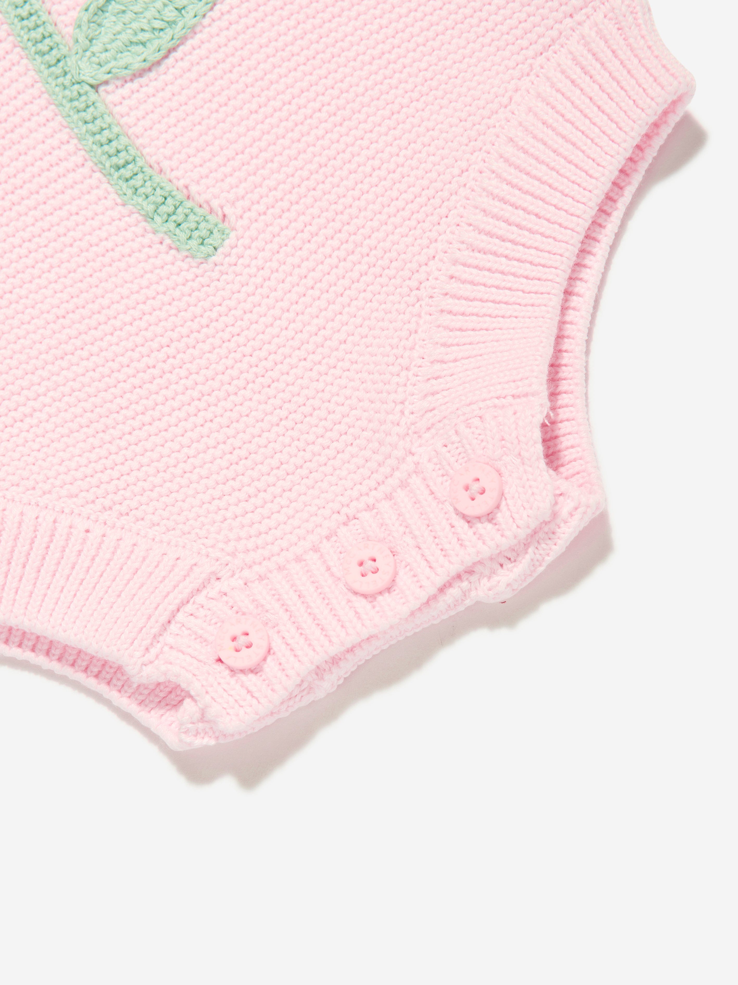 Baby Girls Daisy Bodysuit in Pink Discount Authentic