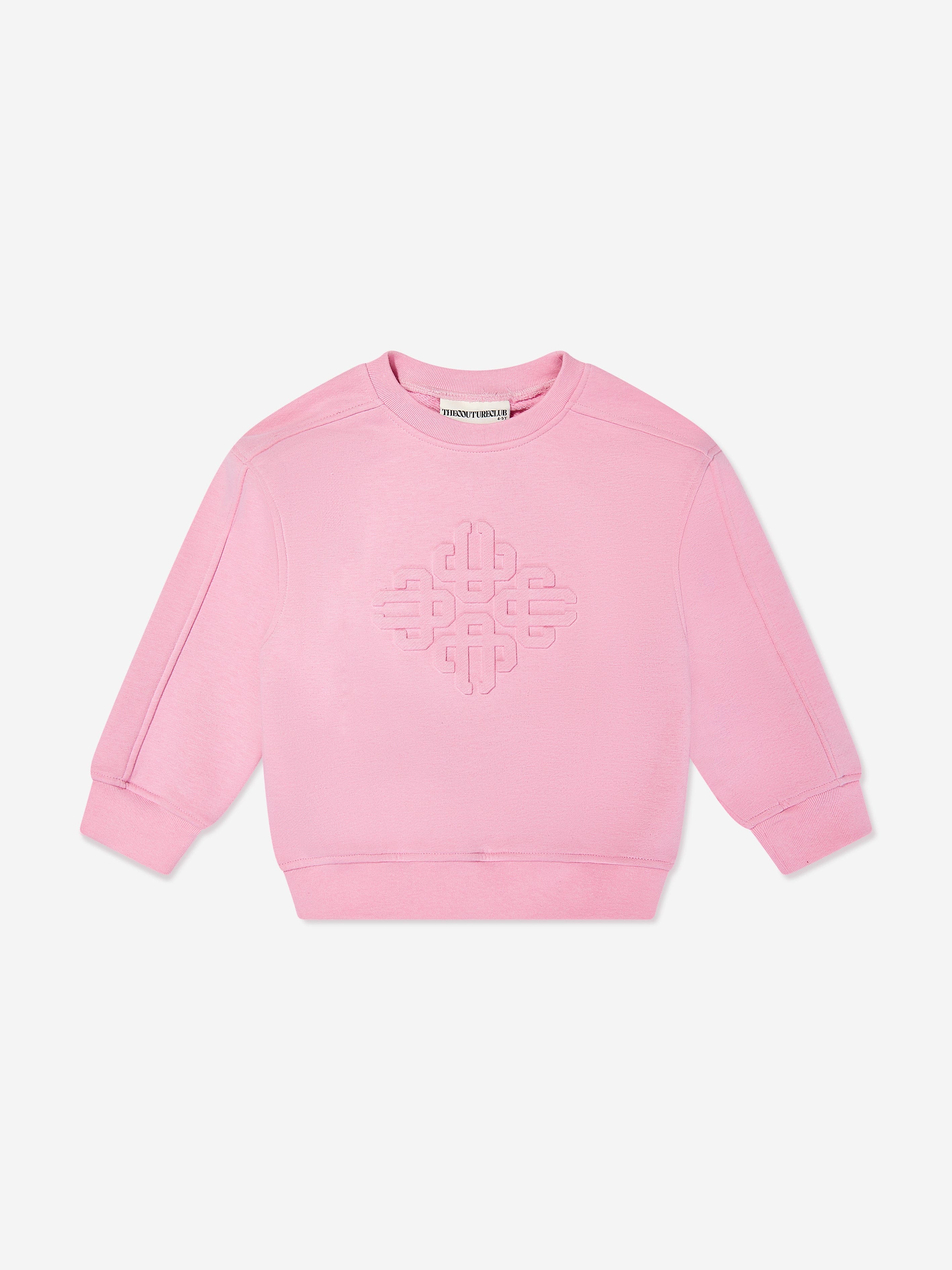 The Couture Club Kids Embossed Emblem Sweatshirt in Pink Wide Range Of Cheap Pice