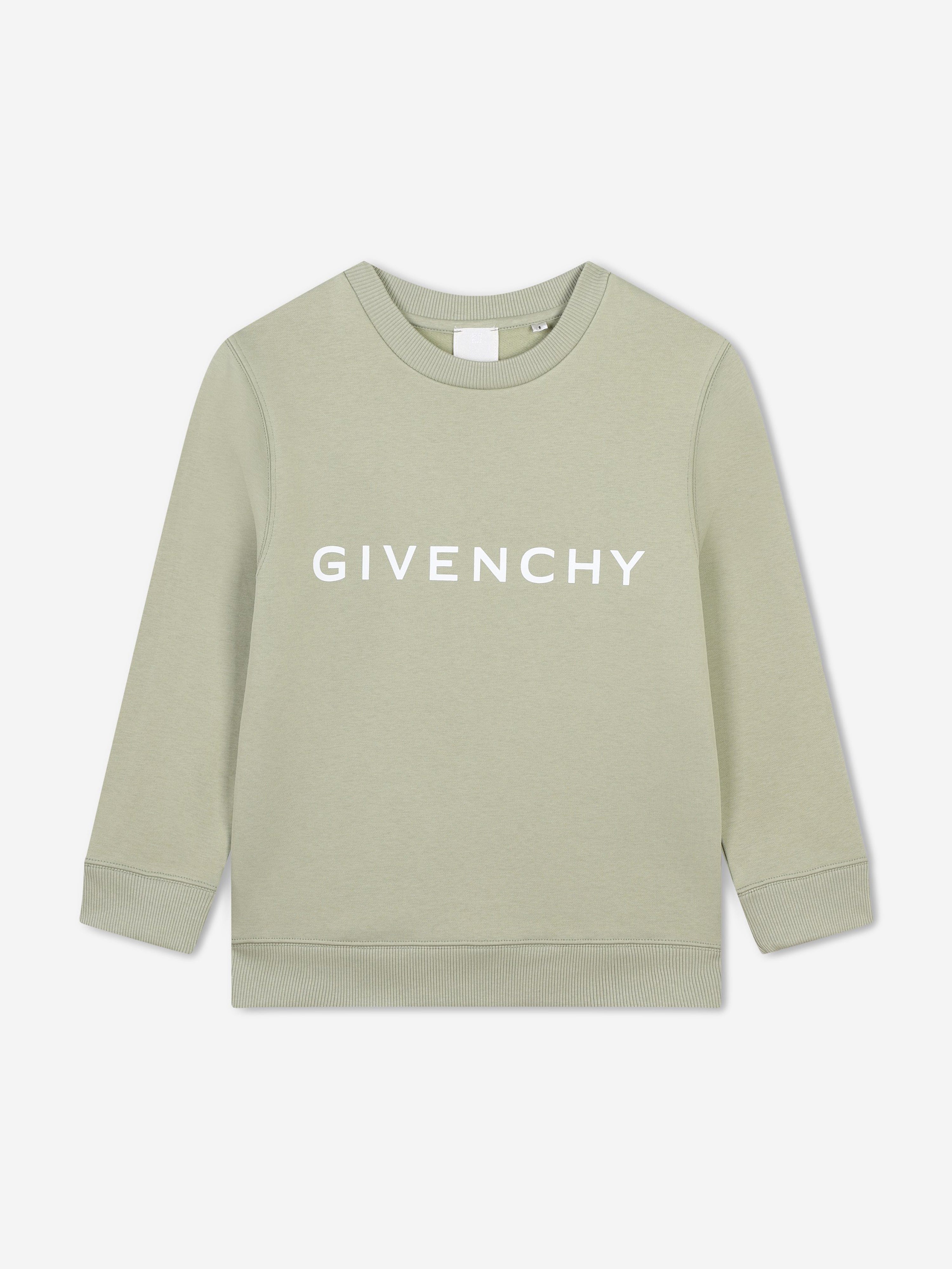 Givenchy Boys Logo Print Sweatshirt in Green Lowest Pice