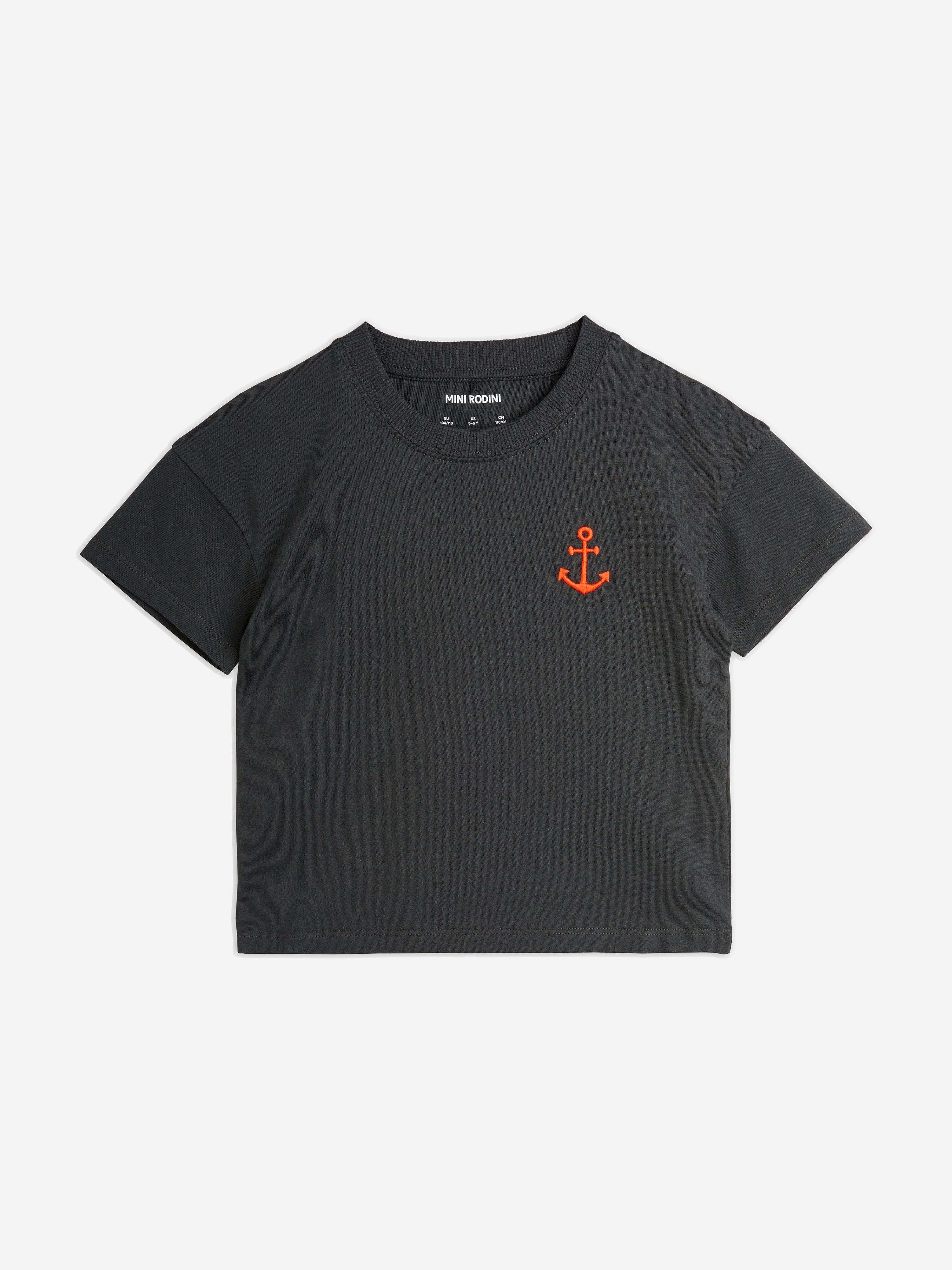 Mini Rodini Kids Anchor T-Shirt in Black Free Shipping Looking For