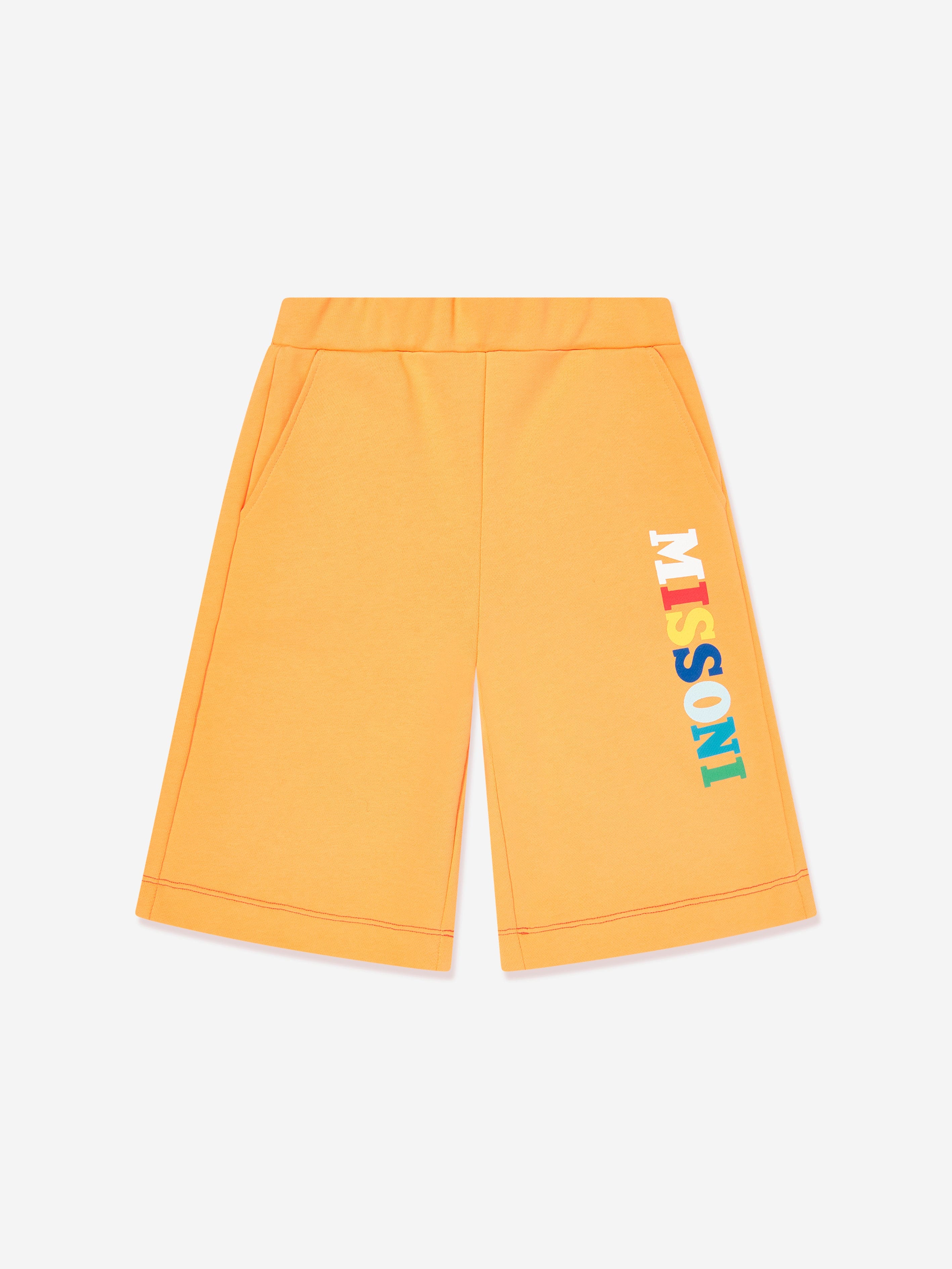 Boys Logo Jersey Shorts in Orange Free Shipping 100% Guaranteed