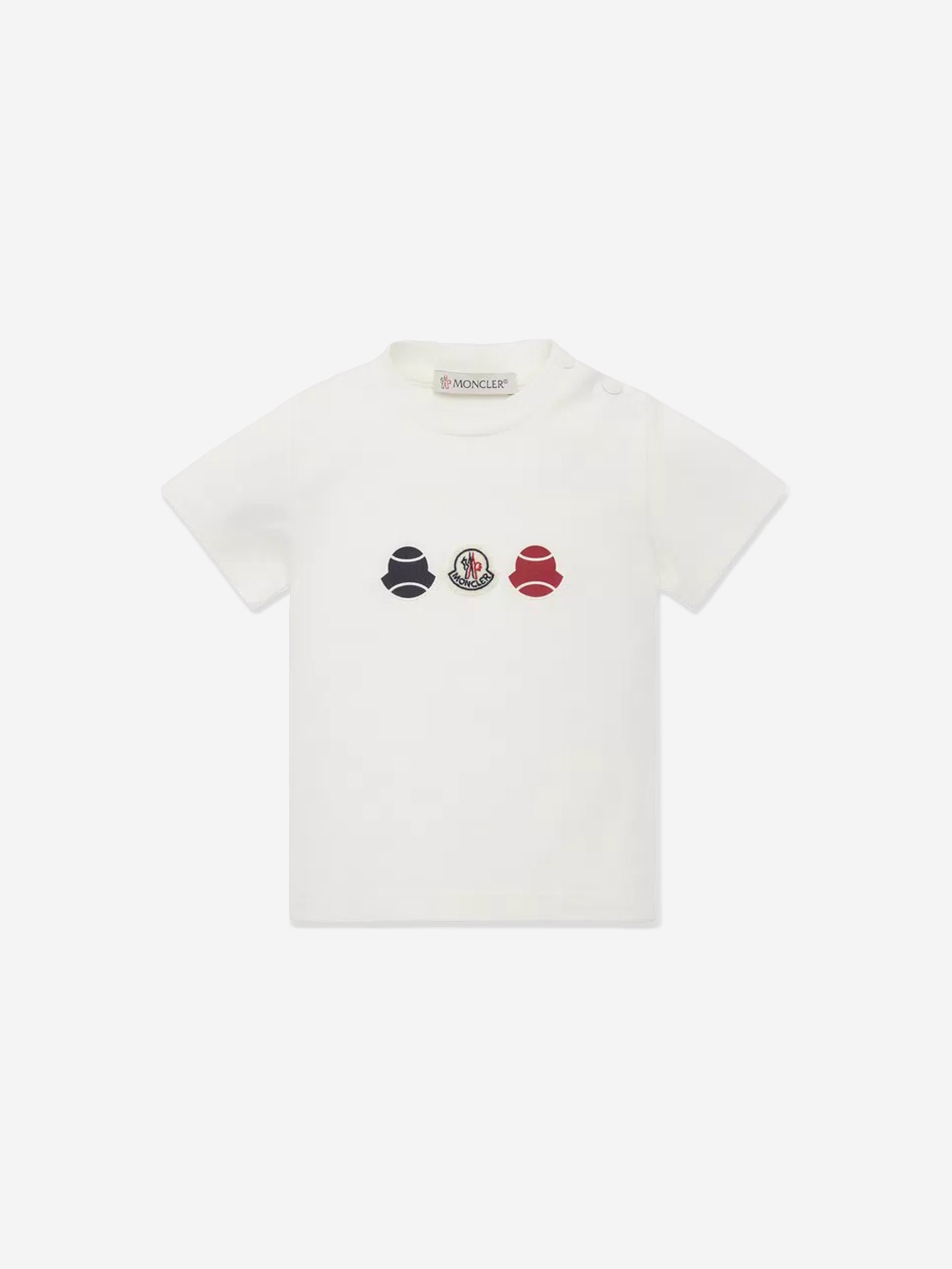 Moncler Enfant Baby Boys Logo T-Shirt in Ivory Finishline Online