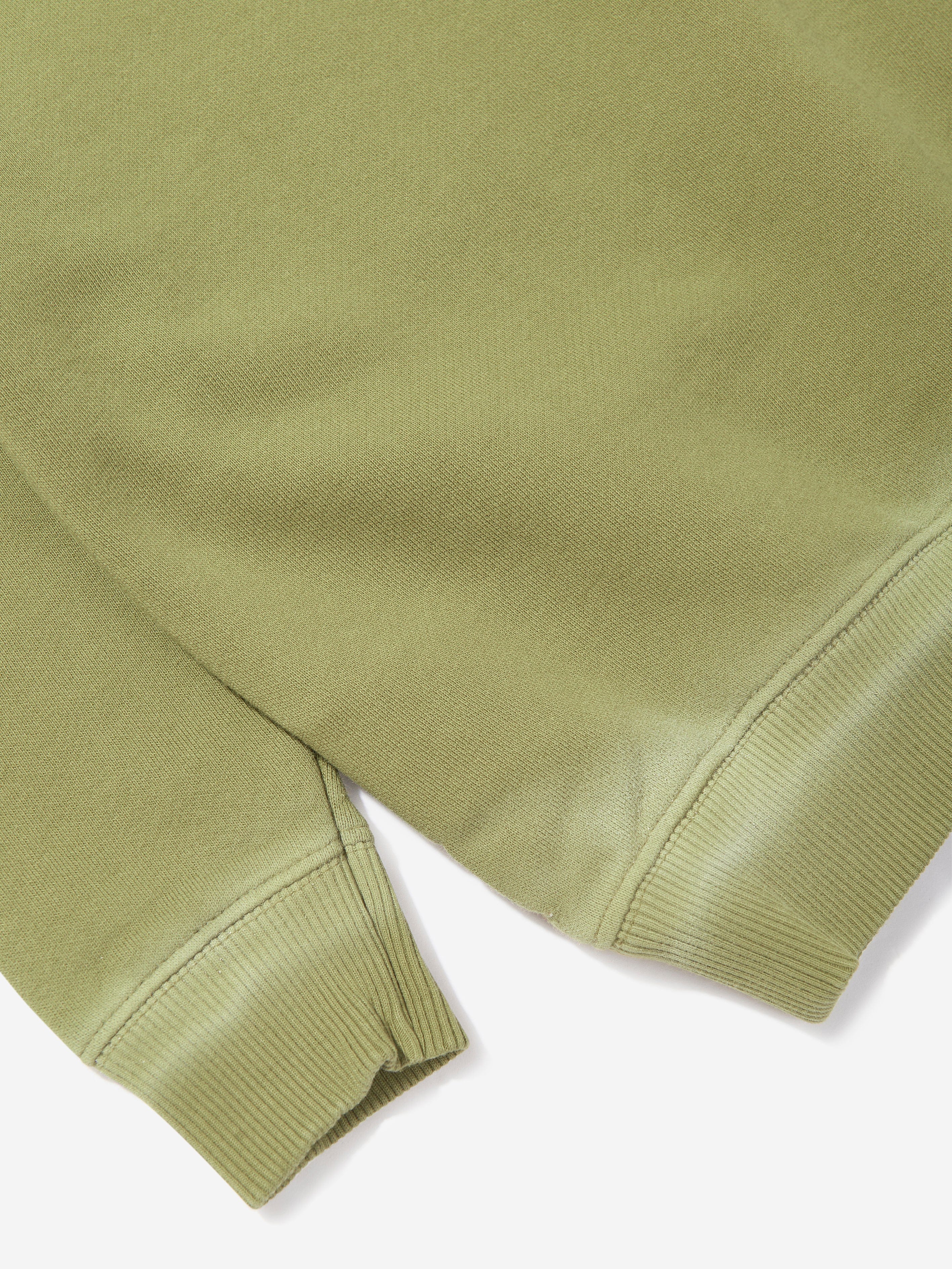 Boys Off Stamp Sweatshirt in Green Discount Fashion Style