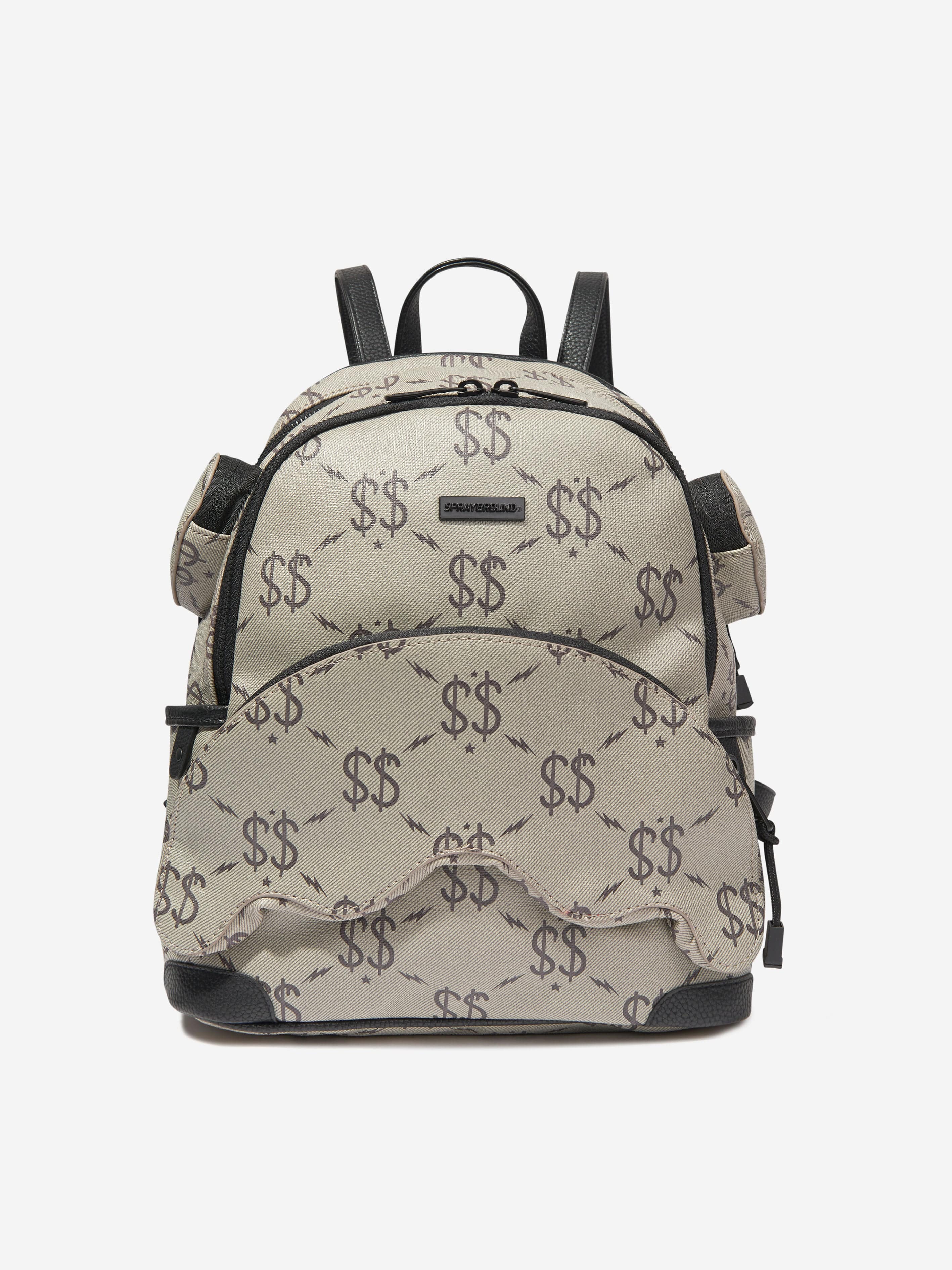 Sprayground Kids Double Money Savage Backpack in Grey (46cm) Sale Latest