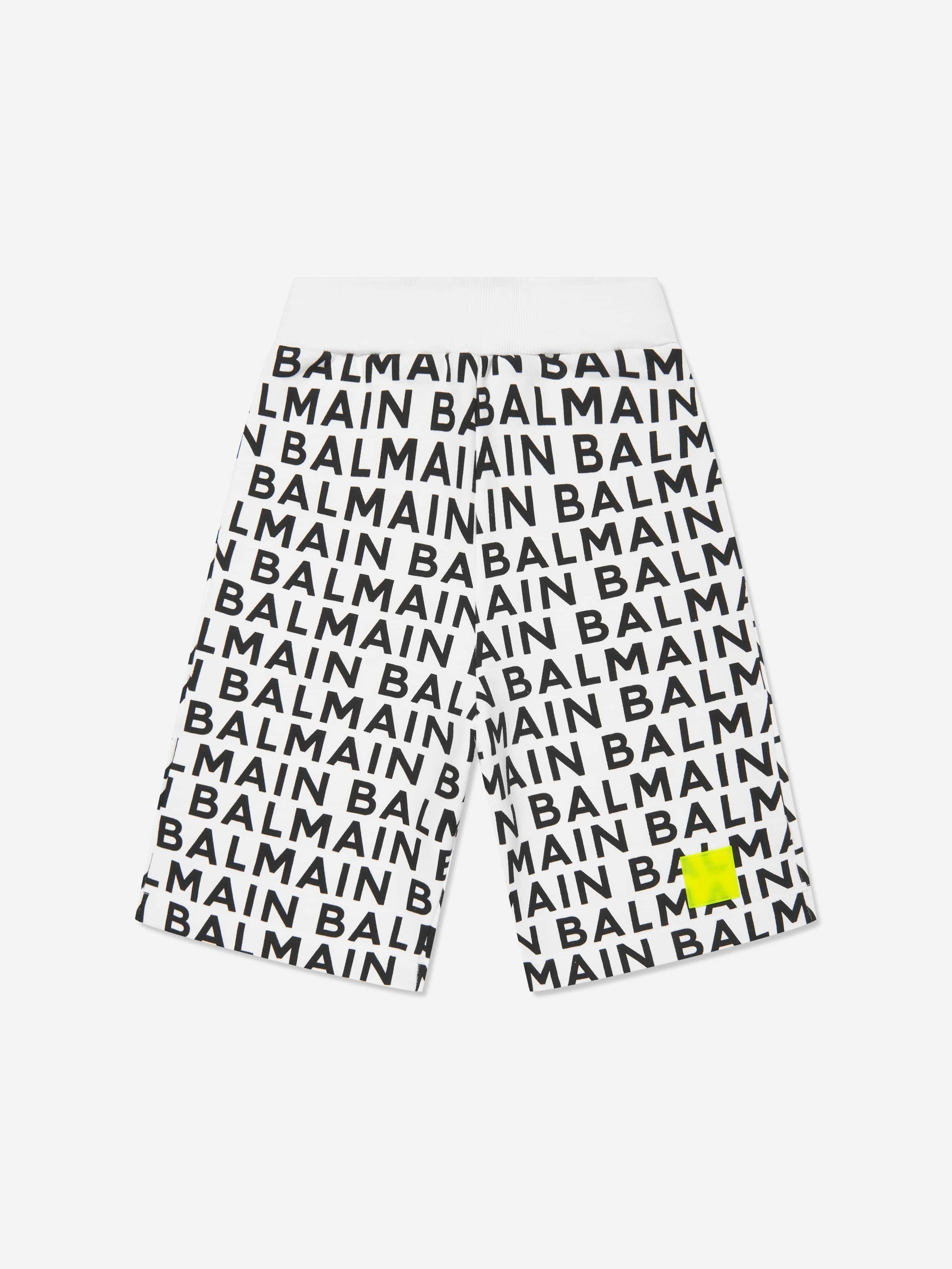 Balmain Boys Logo Jersey Shorts in Black Discount Sast