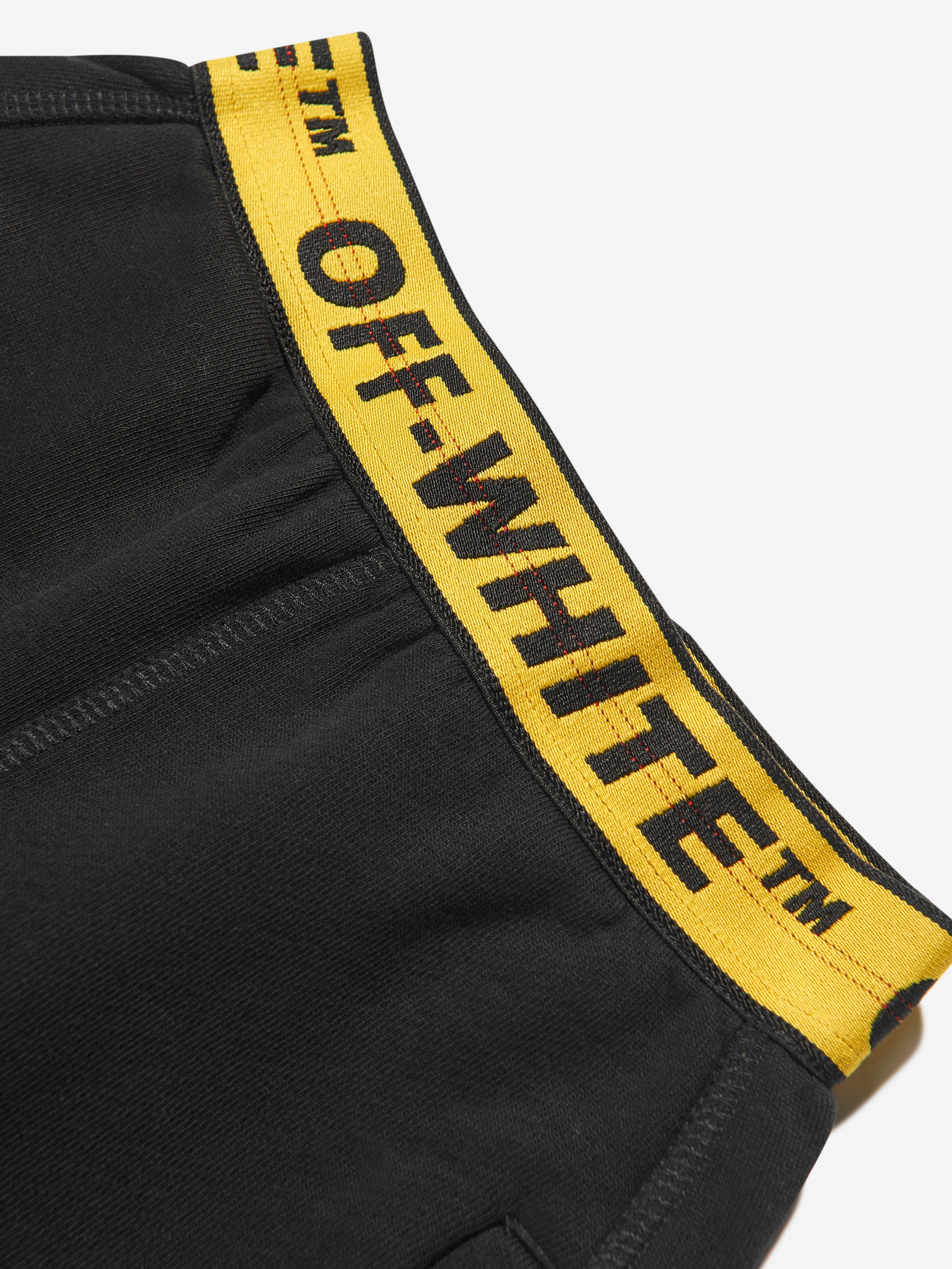 Off-White Boys Industrial Logo Band Sweat Shorts in Black Cheap Sale 100% Guaranteed