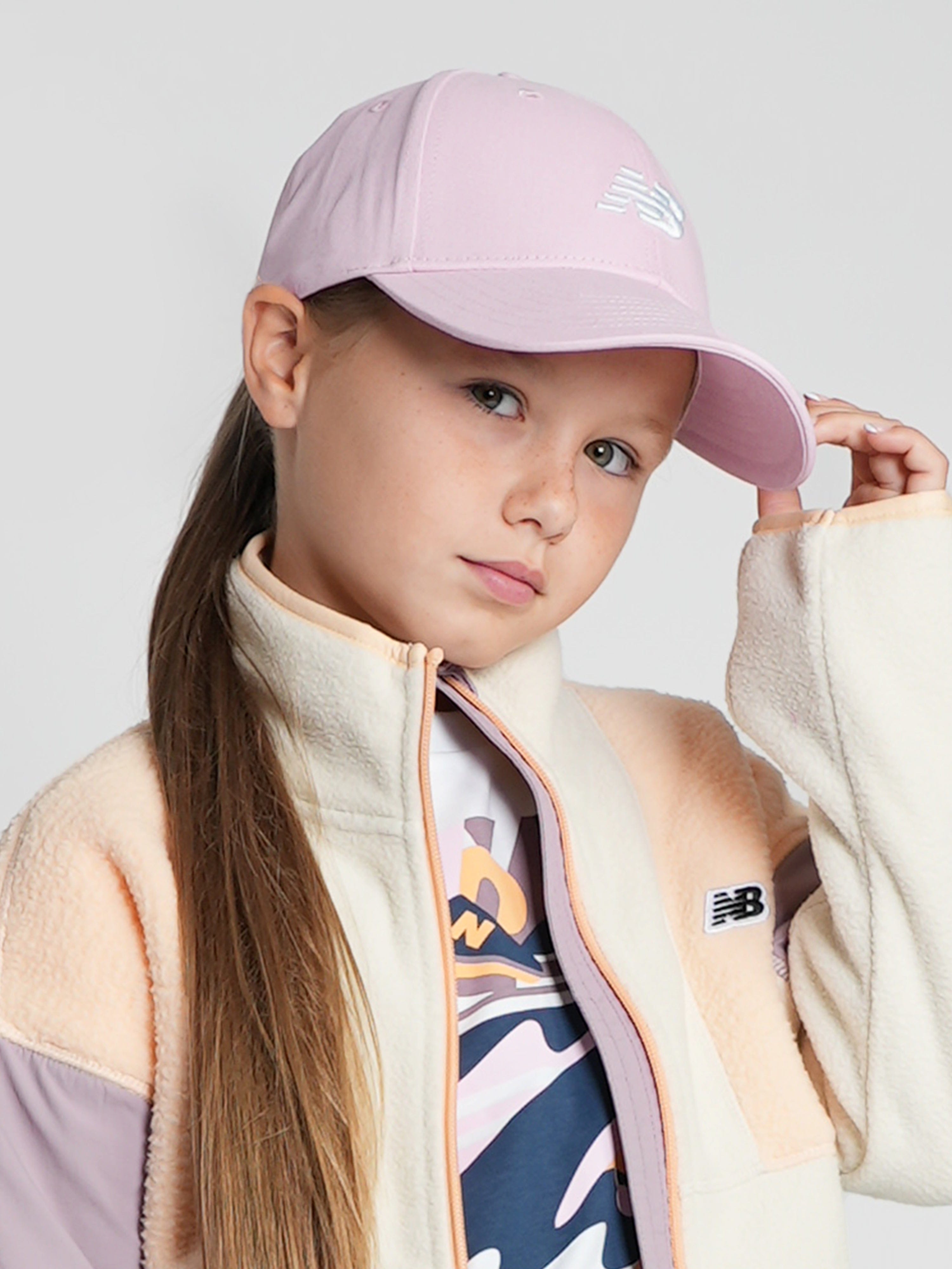 New Balance Boys Small Logo Cap in Pink Sale 100% Original