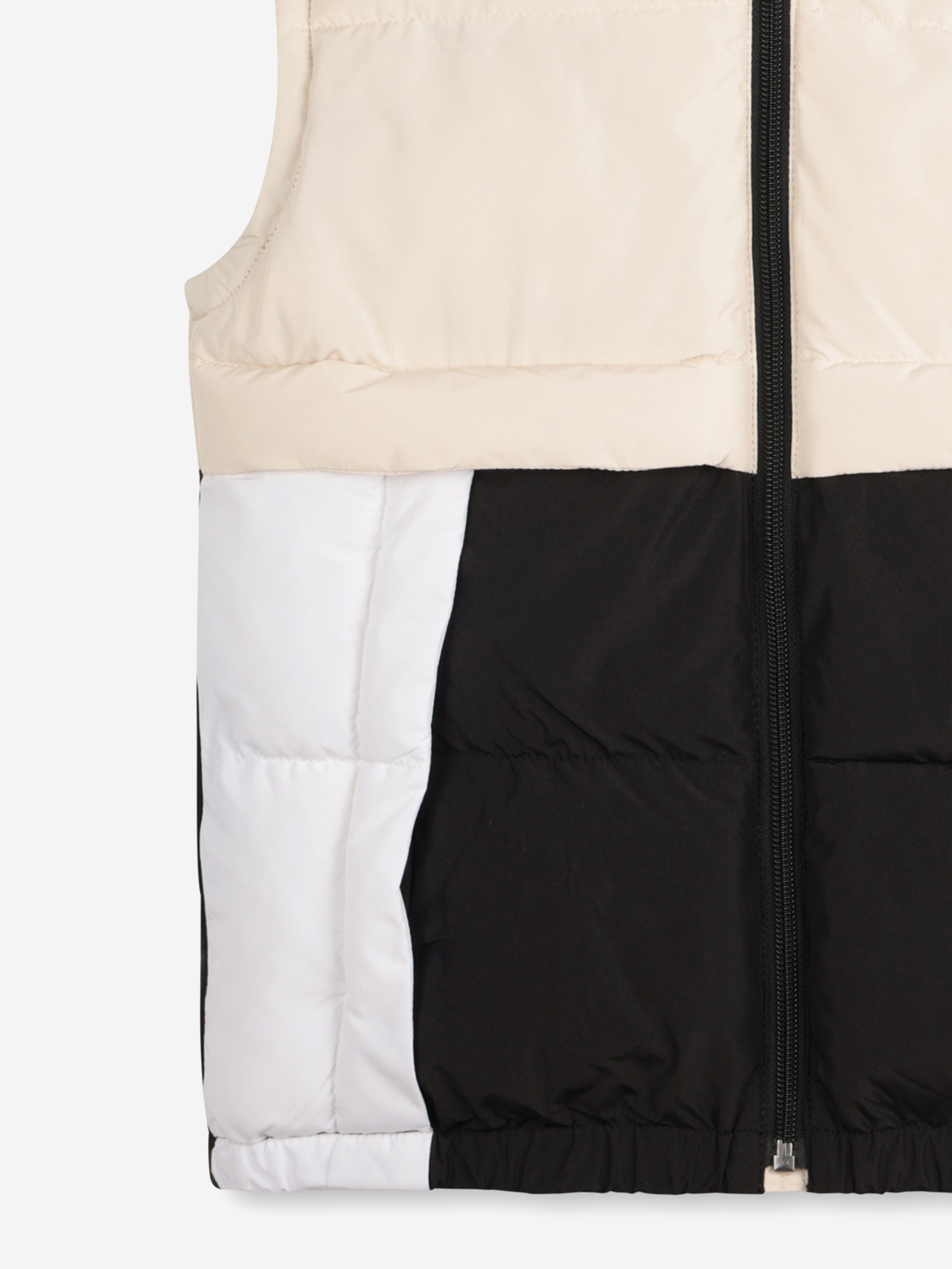 BOSS Boys Down Colourblock Gilet in Beige 2025 Newest Online