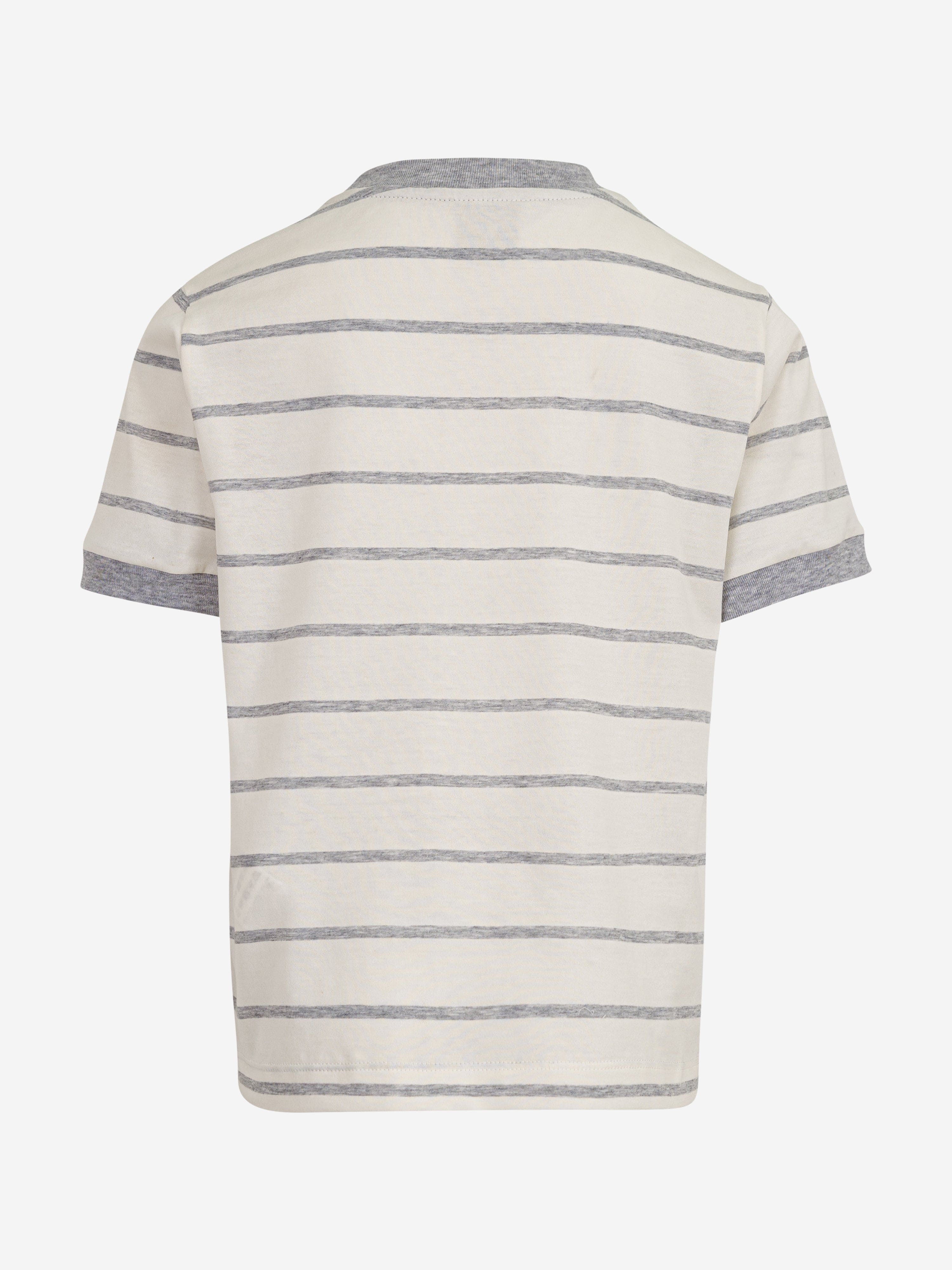 Boys Striped Logo T-Shirt in Ivory Buy Cheap Cheap