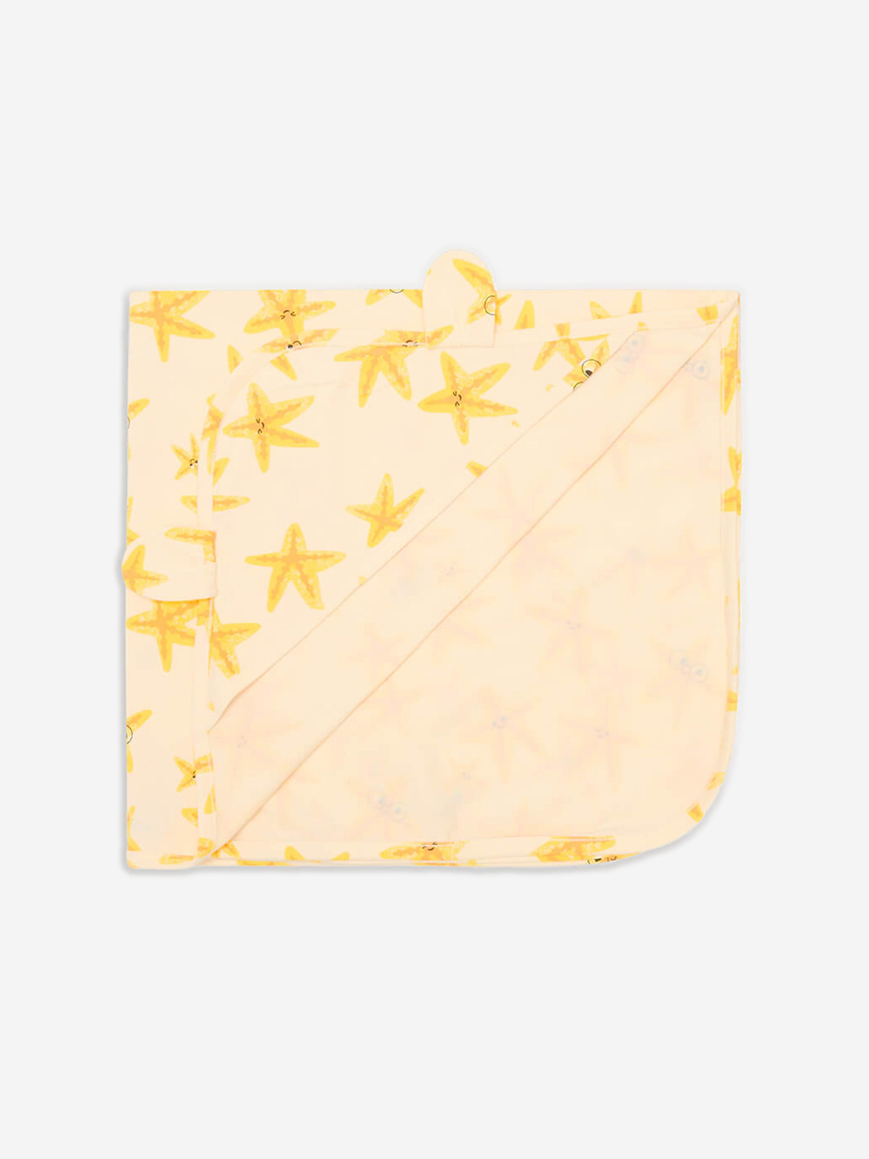 The Bonnie Mob Baby Girls Starfish Shawl in Ivory Free Shipping With Credit Card