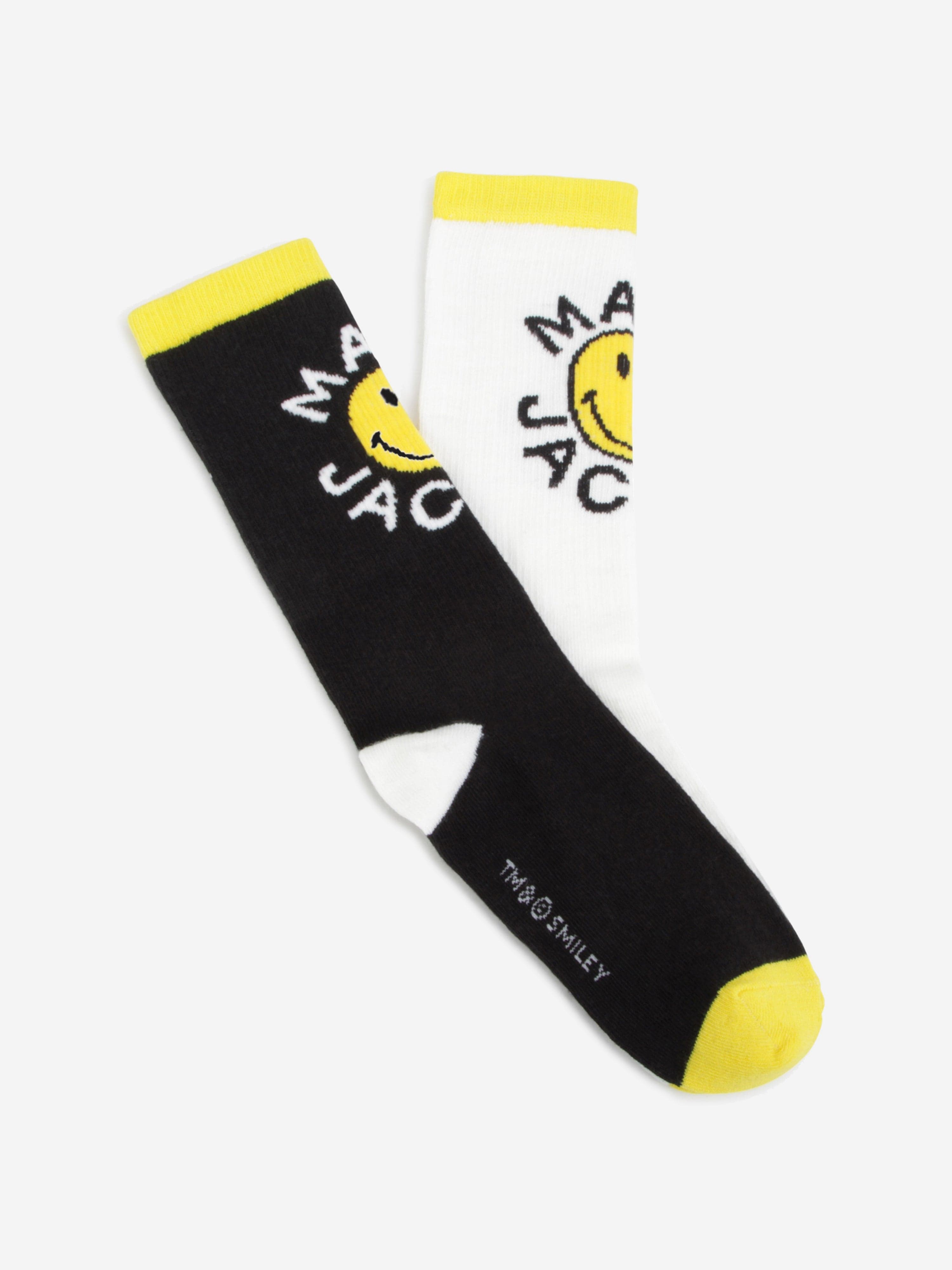 MARC JACOBS Kids Smiley Logo Socks in Black Buy Cheap Nicekicks