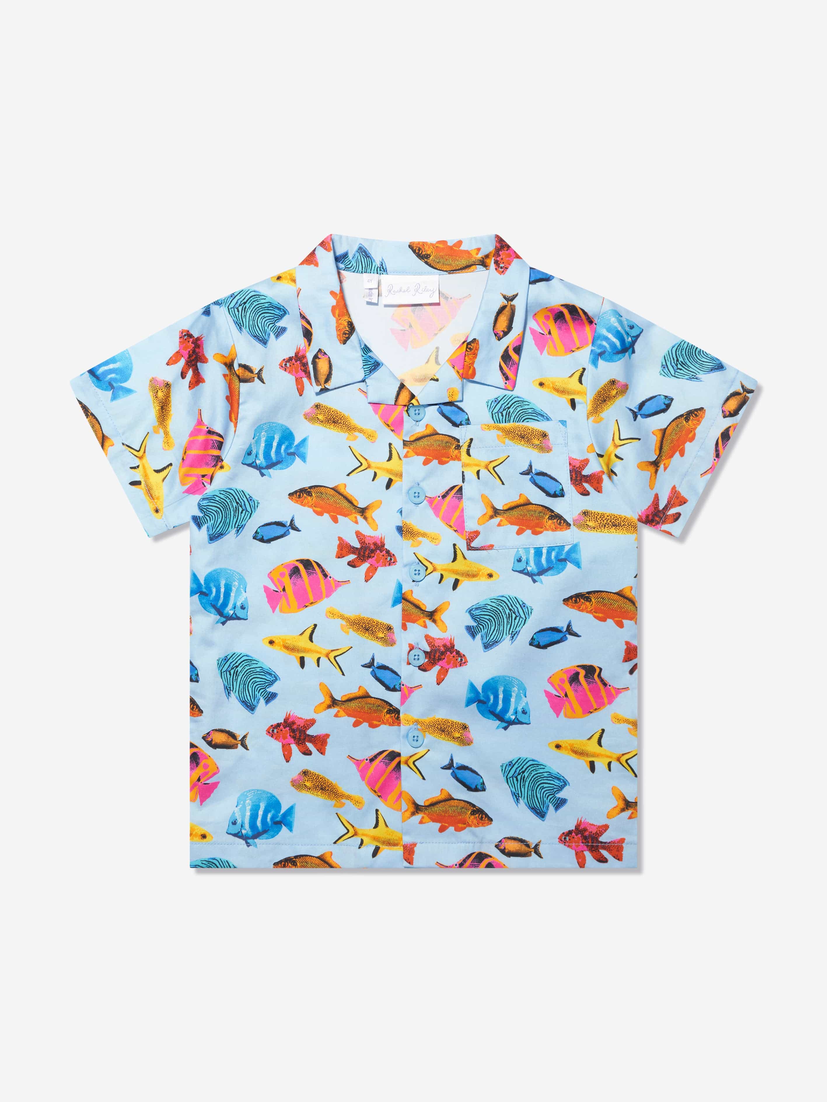 Rachel Riley Boys Tropical Fish Shirt in Multicolour Big Sale Sale Online