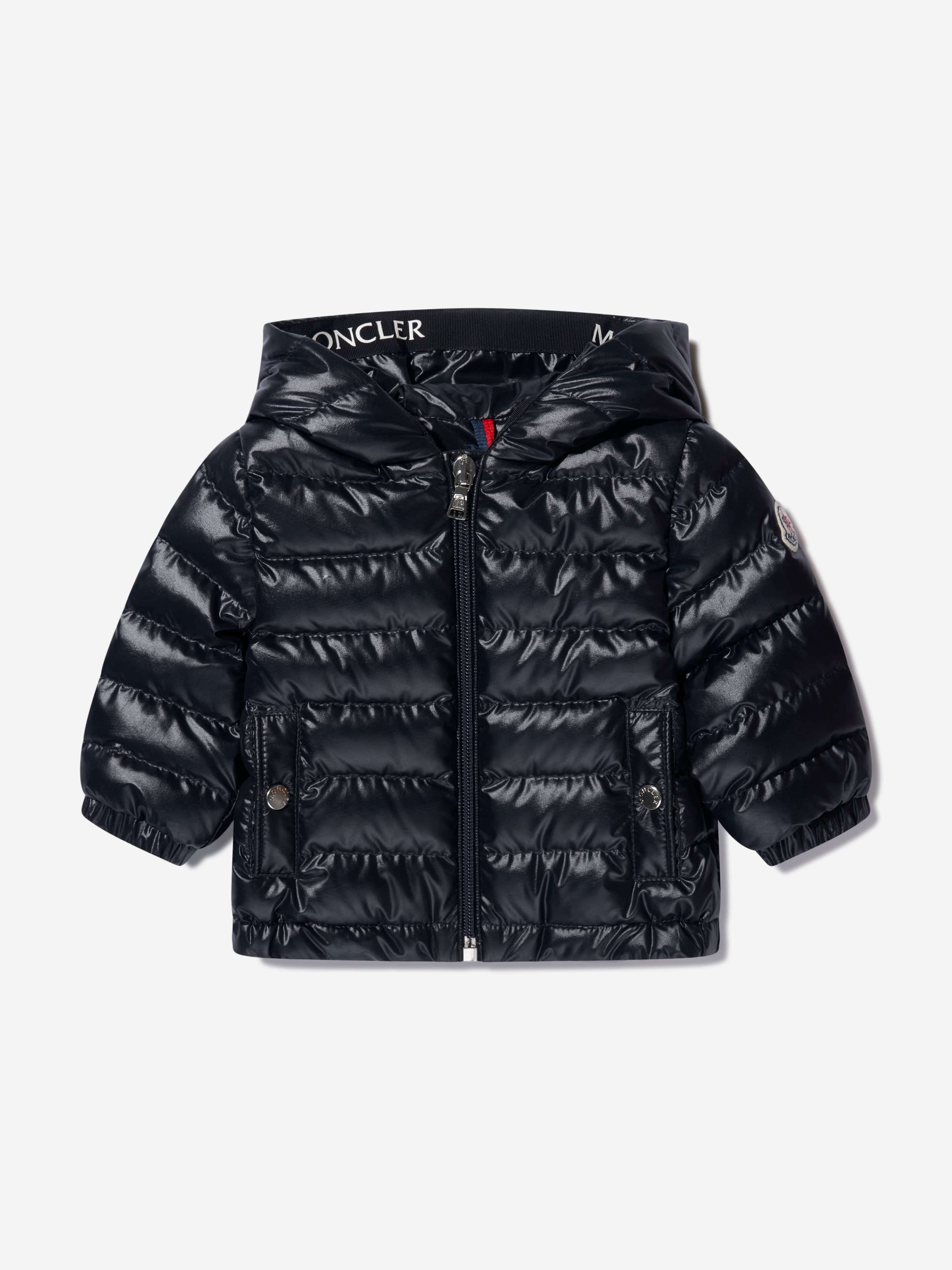 Moncler Enfant Baby Boys Down Padded Sesen Jacket in Navy Pices Online