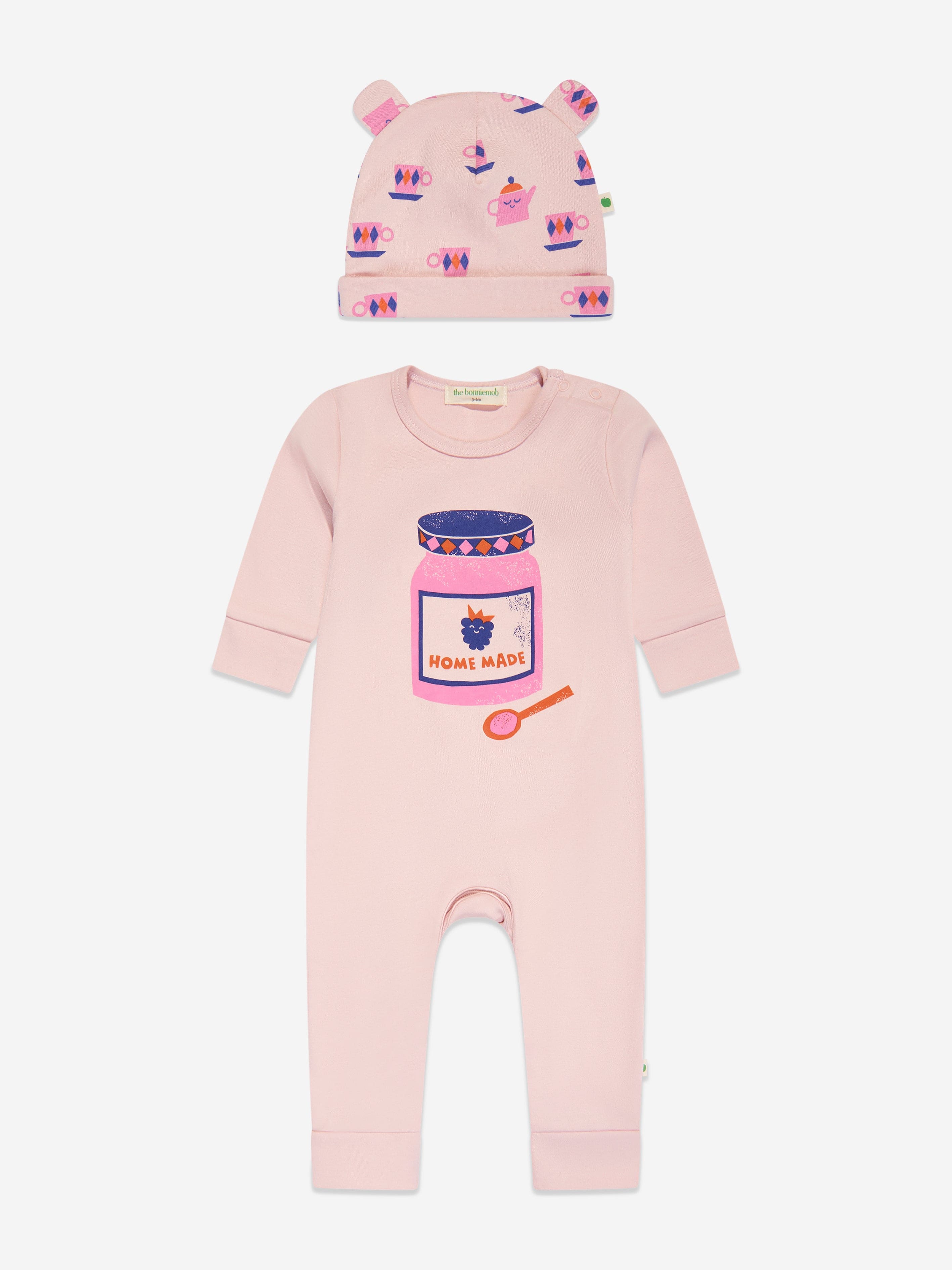 The Bonnie Mob Baby Girls Birch and Berry Jam Playsuit Gift Set in Pink Free Shipping Perfect