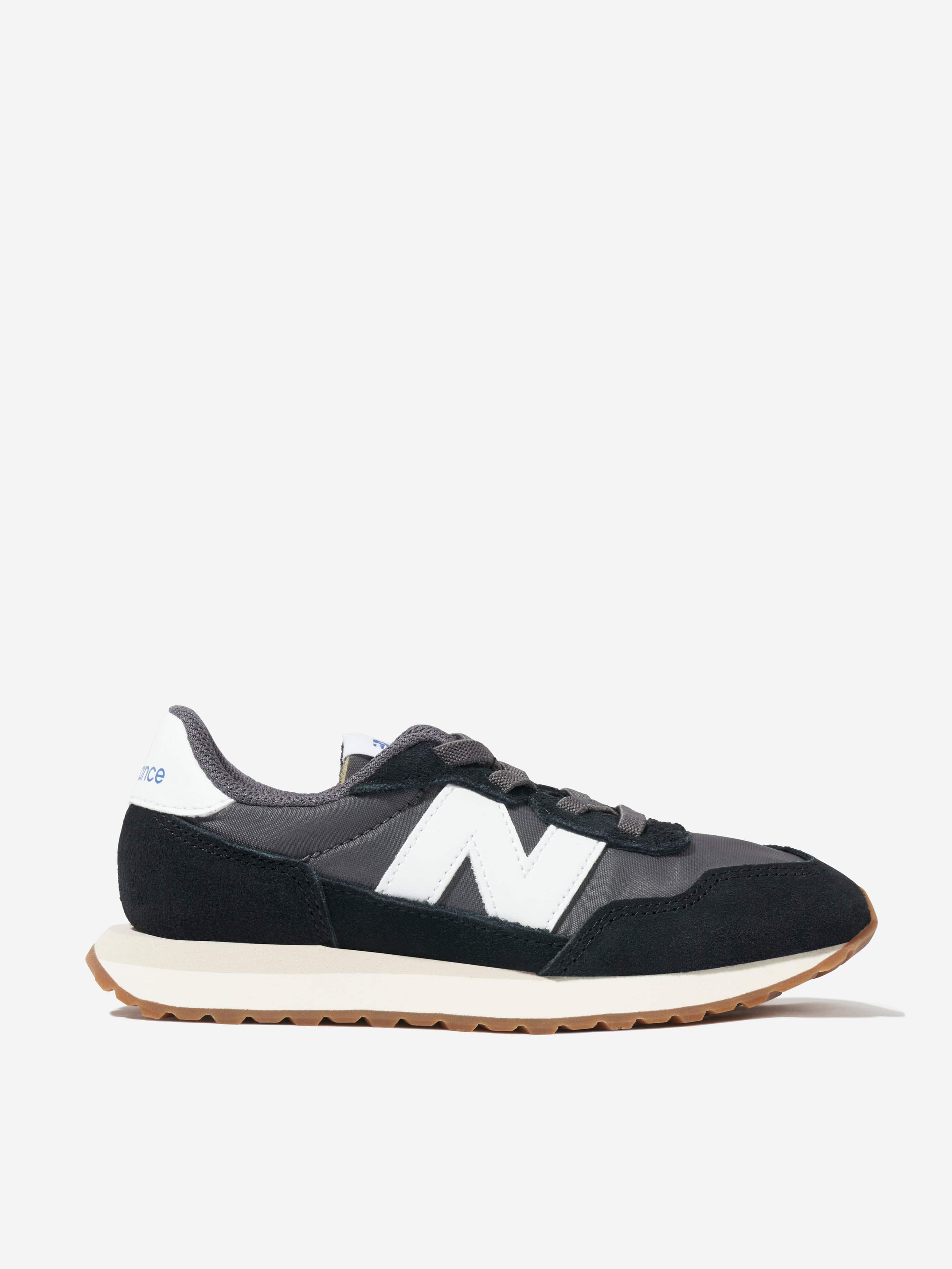 New Balance Kids 237 Lace Up Logo Trainers in Black Release Dates Cheap Online