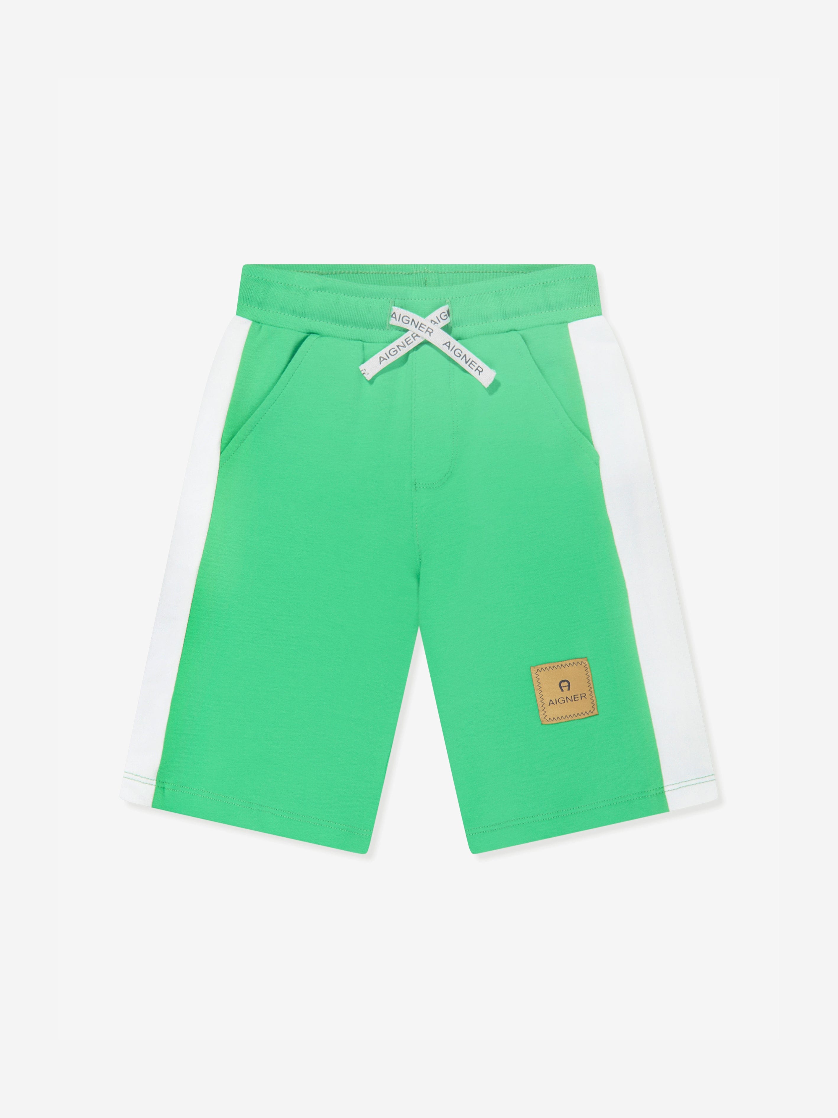 Aigner Boys Logo Bermuda Shorts in Green Pick A Best Sale Online