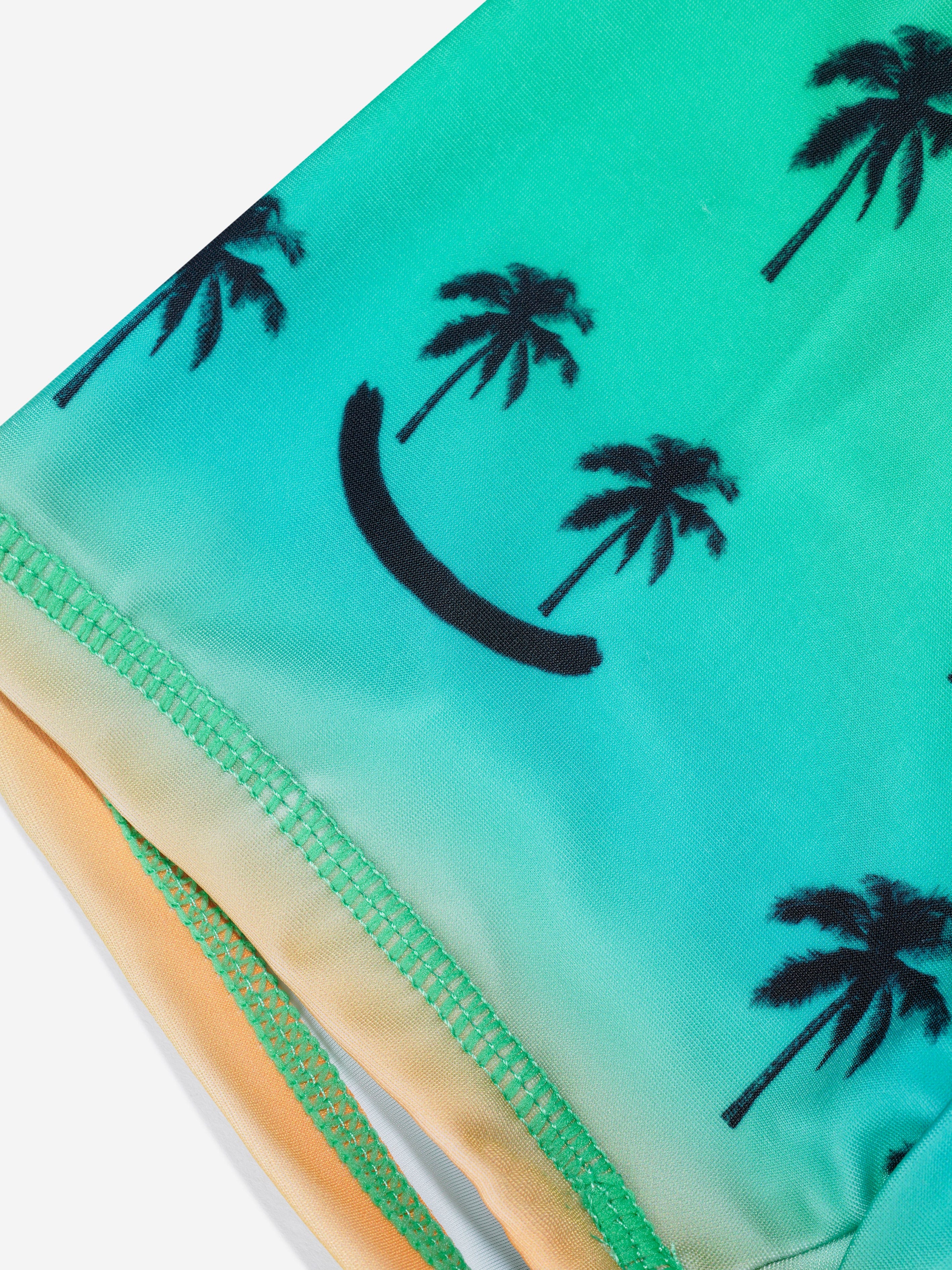 Molo Boys Smiley Palm Swim Trunks In Green With Paypal Cheap Online