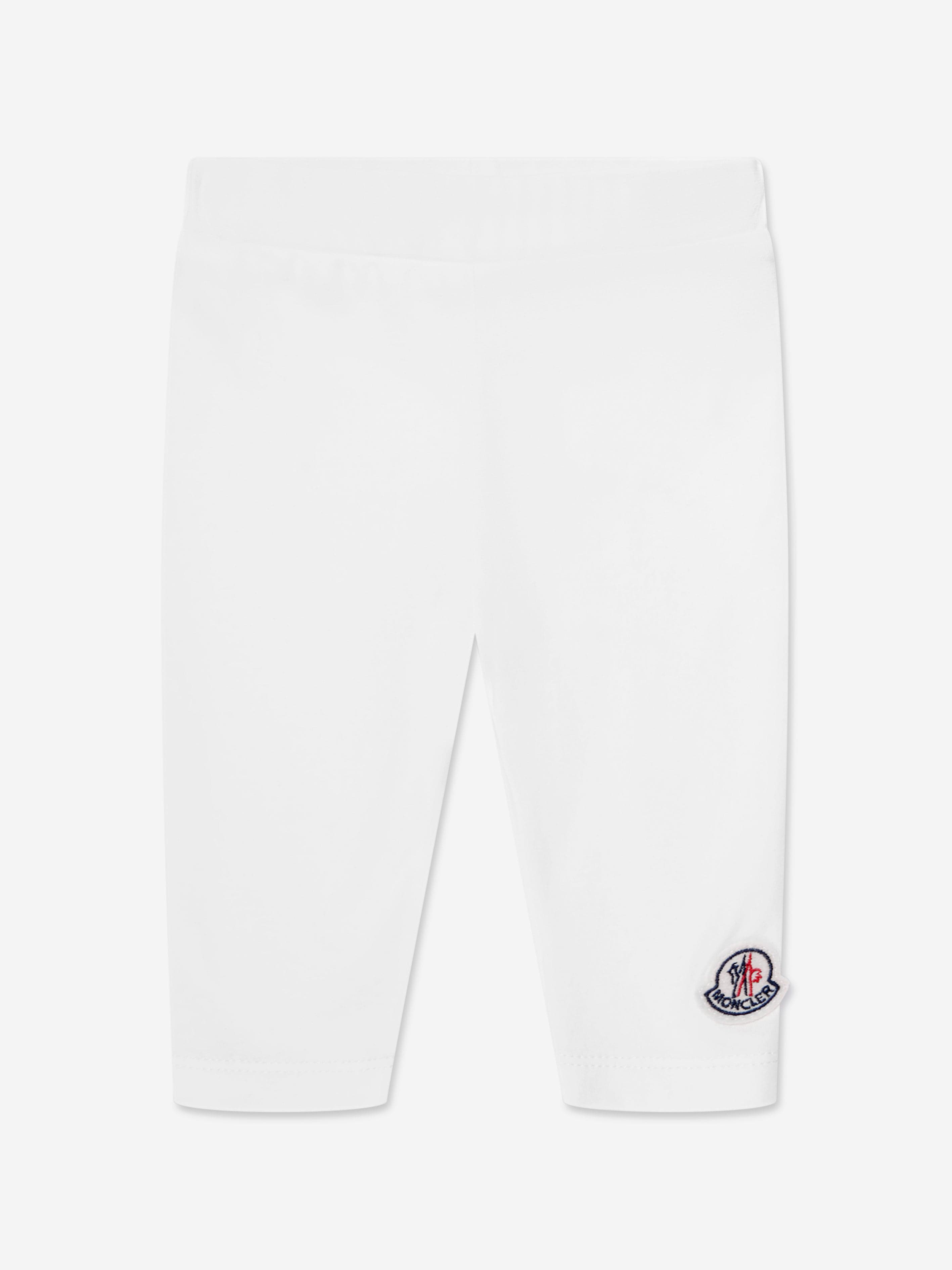 Moncler Enfant Baby Girls Logo Leggings in White Big Sale