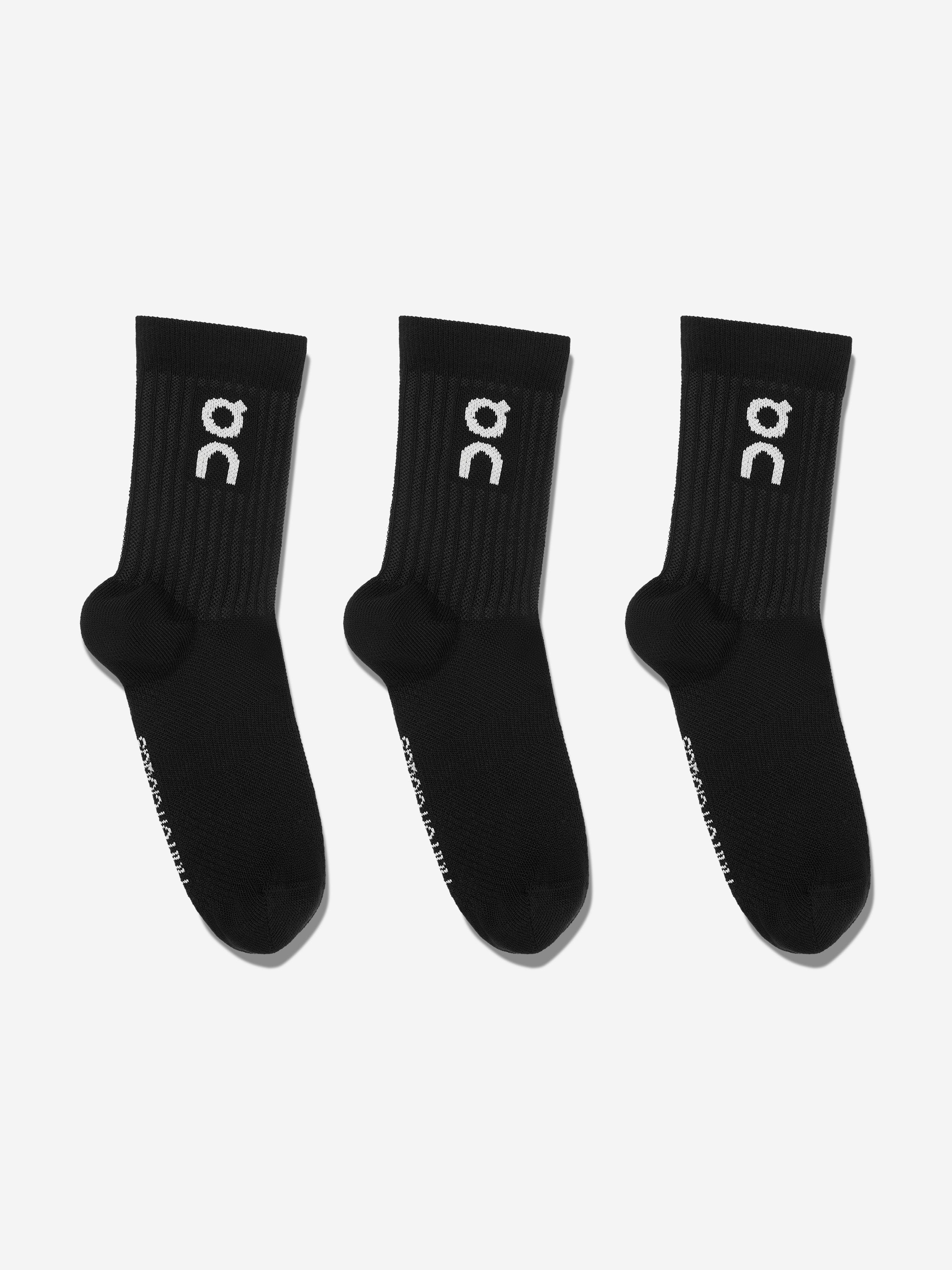 On Running Kids Logo Socks 3-Pack in Black Cheap Sale Latest Collections