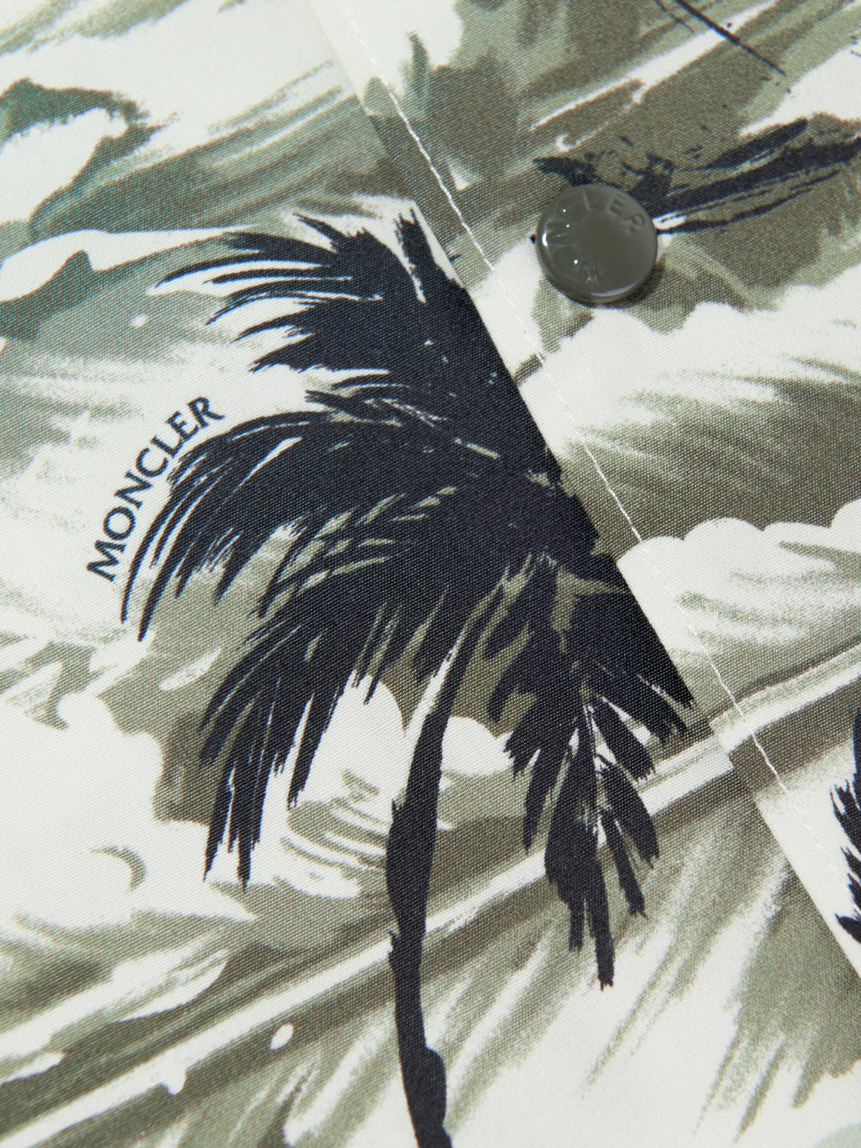 Moncler Enfant Boys Palm Trees Shirt in Green Visit New Online