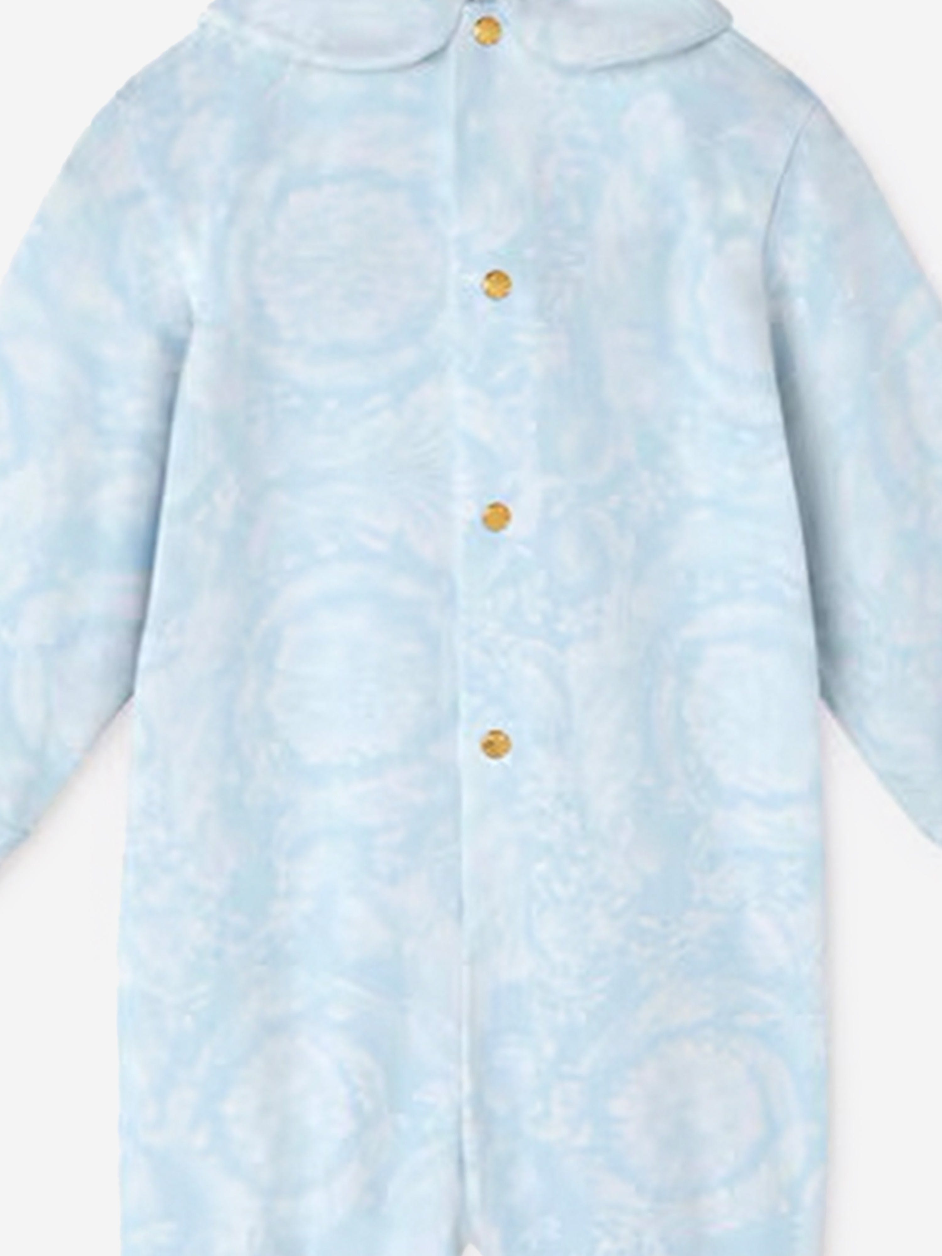 Versace Baby Boys Barocco Babygrow Gift Set in Blue Pices Cheap Pice