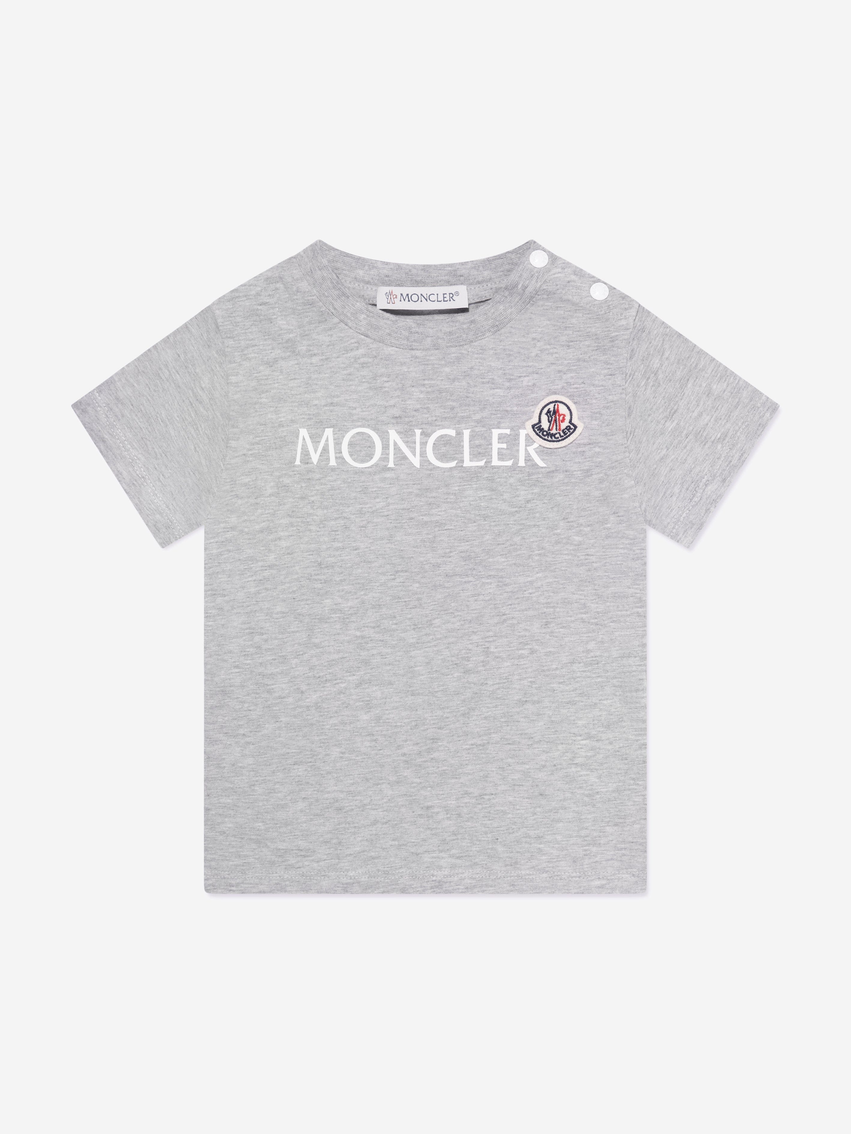 Moncler Enfant Baby Boys Logo T-Shirt in Grey Sale View