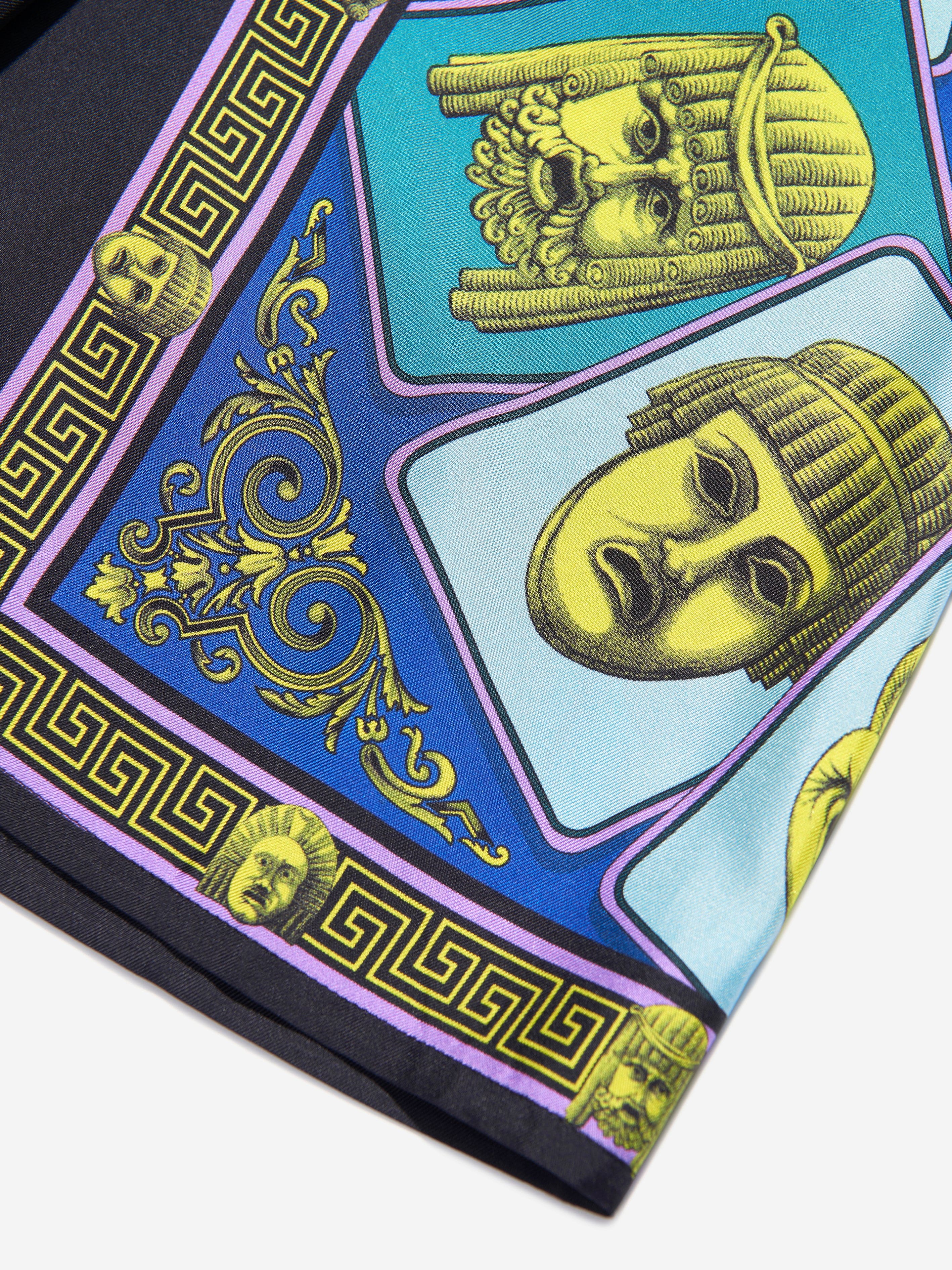 Versace Boys Maschere Silk Shorts in Green Clearance Genuine