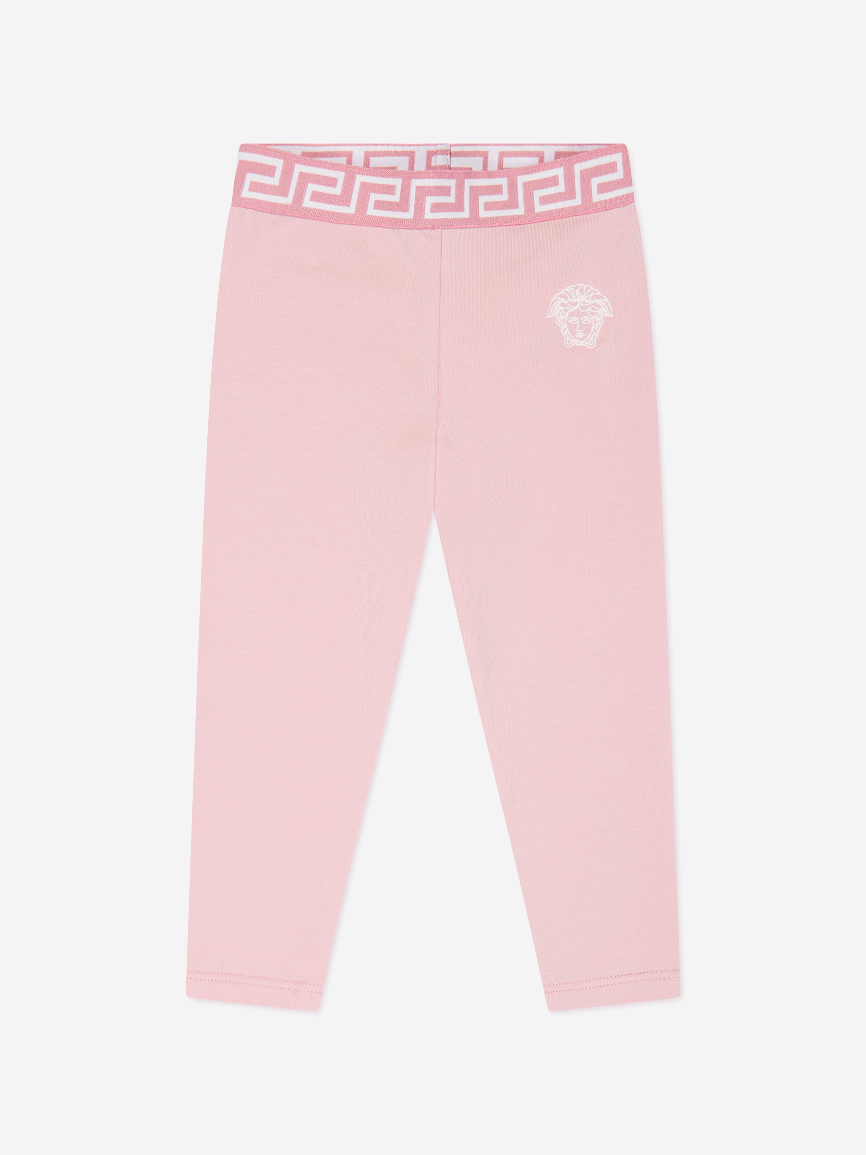 Versace Baby Girls Logo Leggings in Pink Buy Cheap Official Site