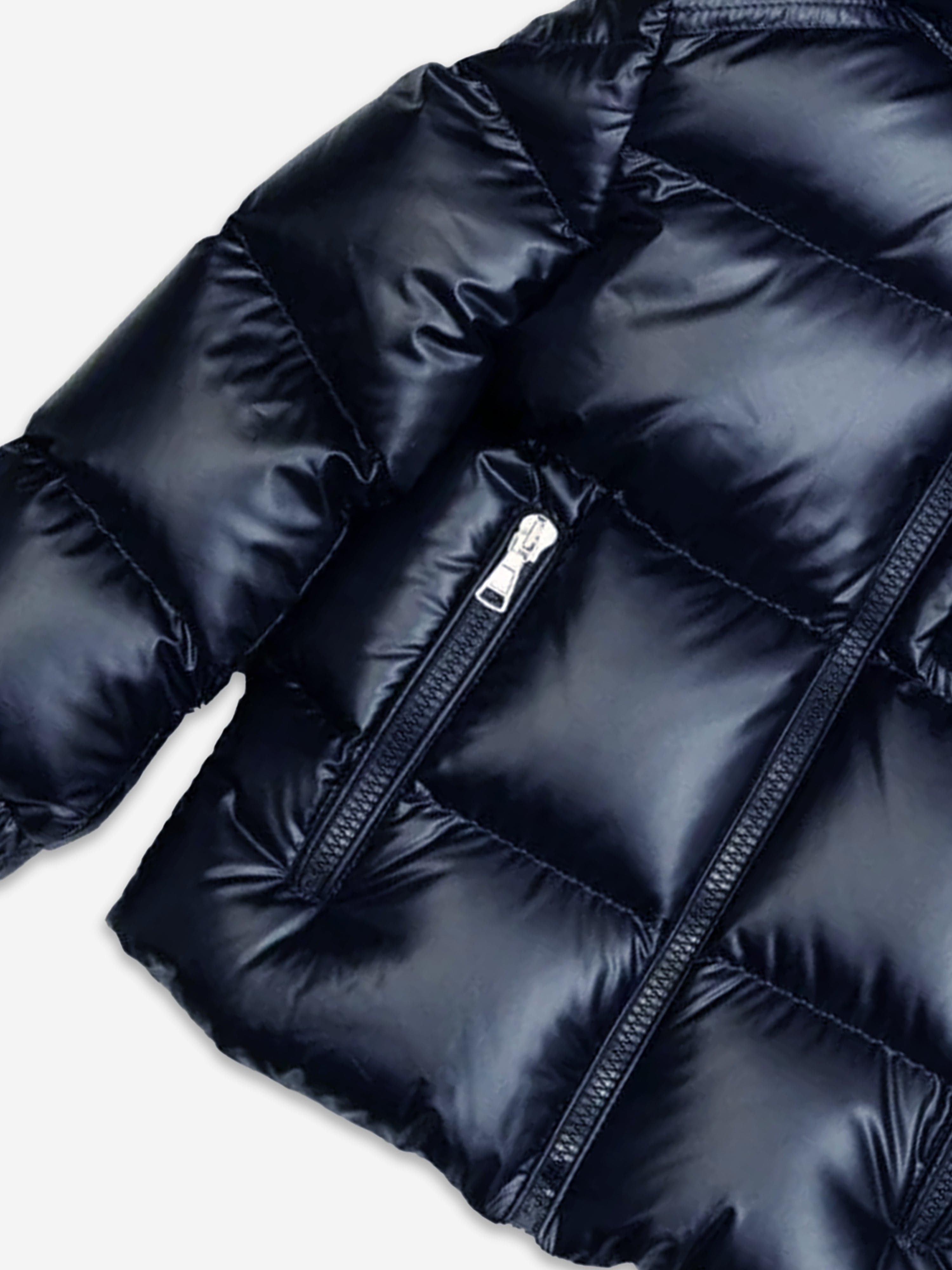 Moncler Enfant Boys Down Padded Yule Jacket in Navy Buy Cheap Sast