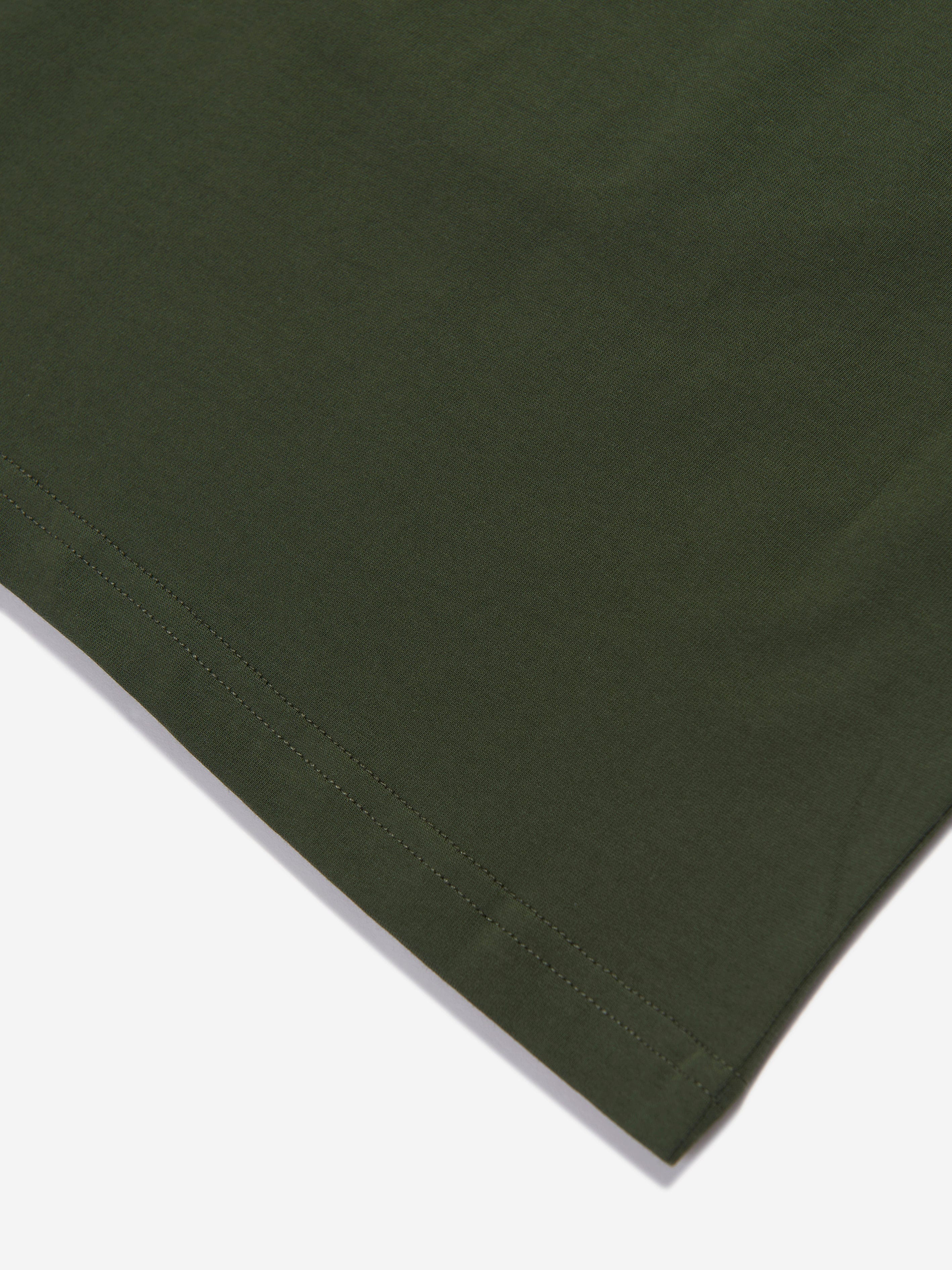 Moncler Enfant Boys Logo T-Shirt in Green Discount Brand New Unisex
