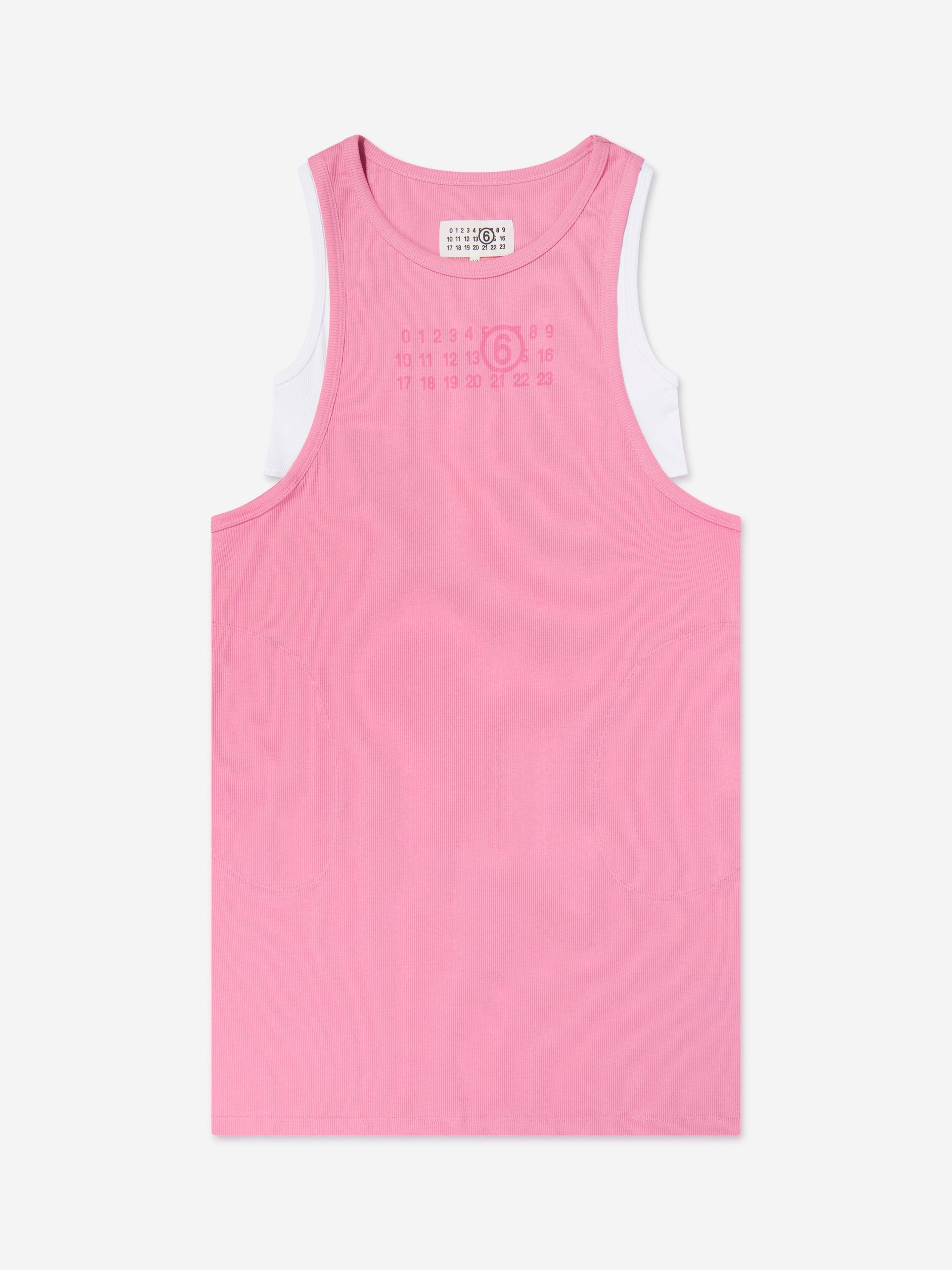 MM6 Maison Margiela Girls Sleeveless Jersey Dress in Pink Visit New For Sale