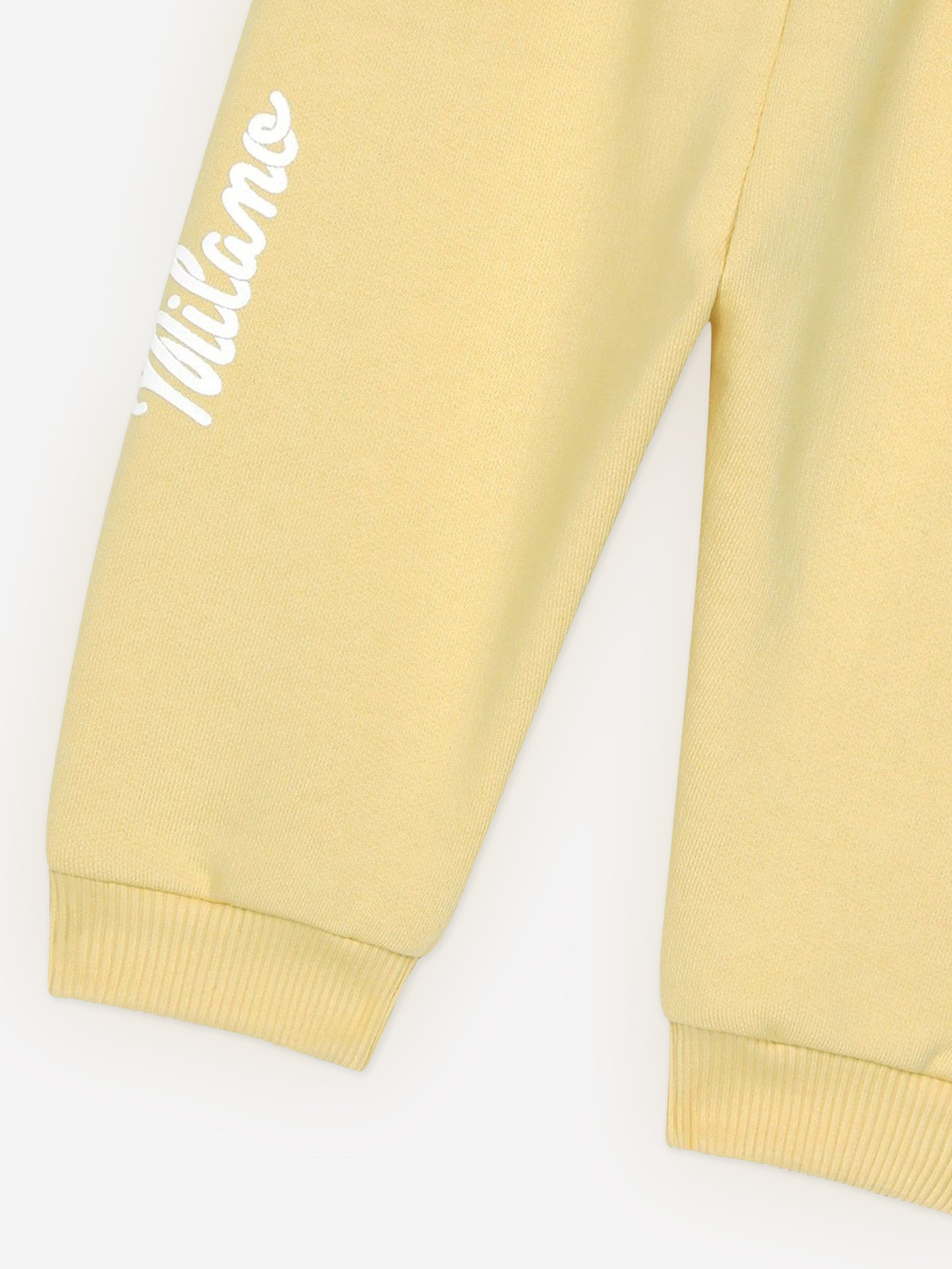 Dolce & Gabbana Baby Logo Joggers in Yellow Outlet View