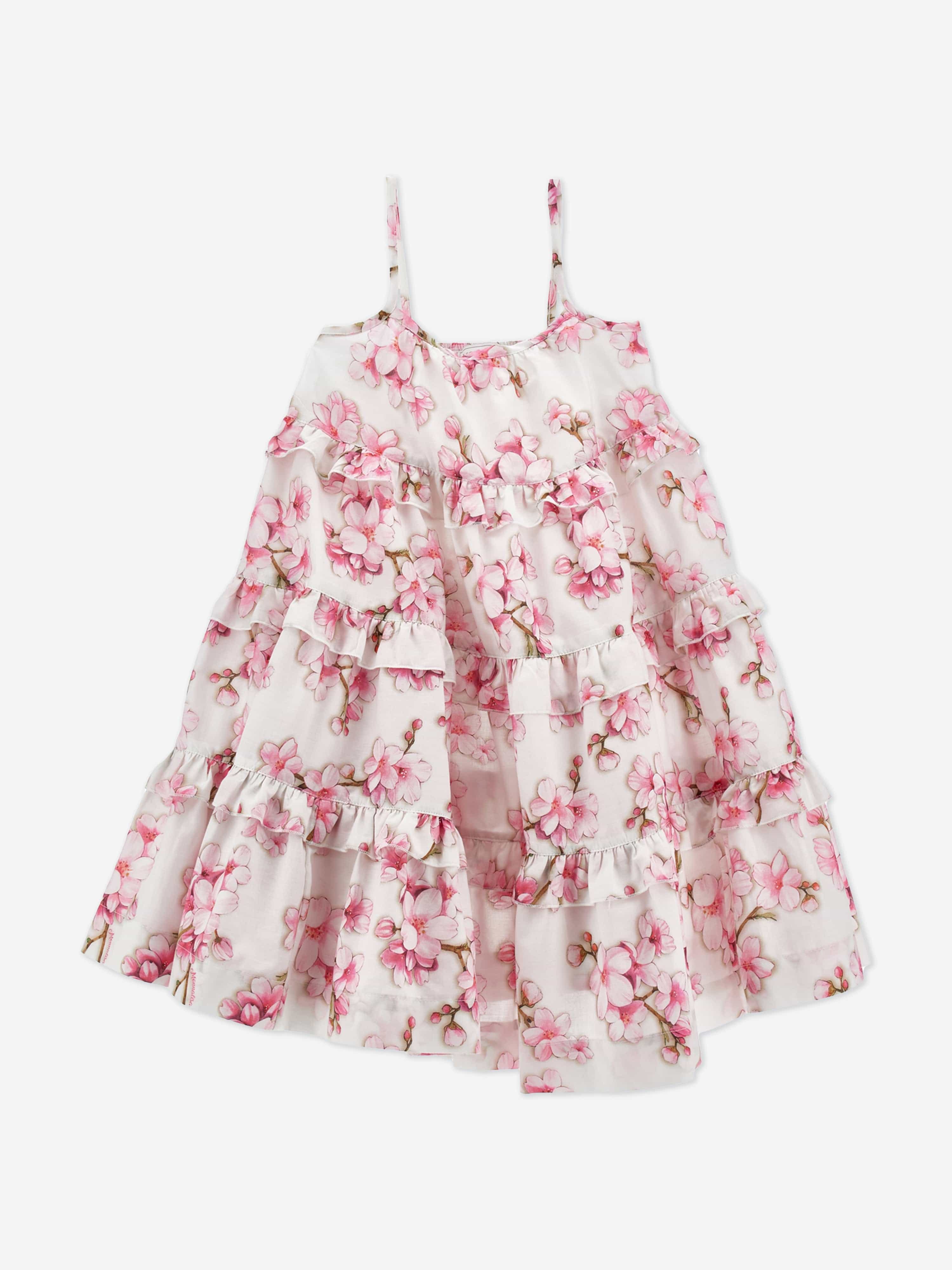 Girls Peach Blossom Sun Dress in White Choice