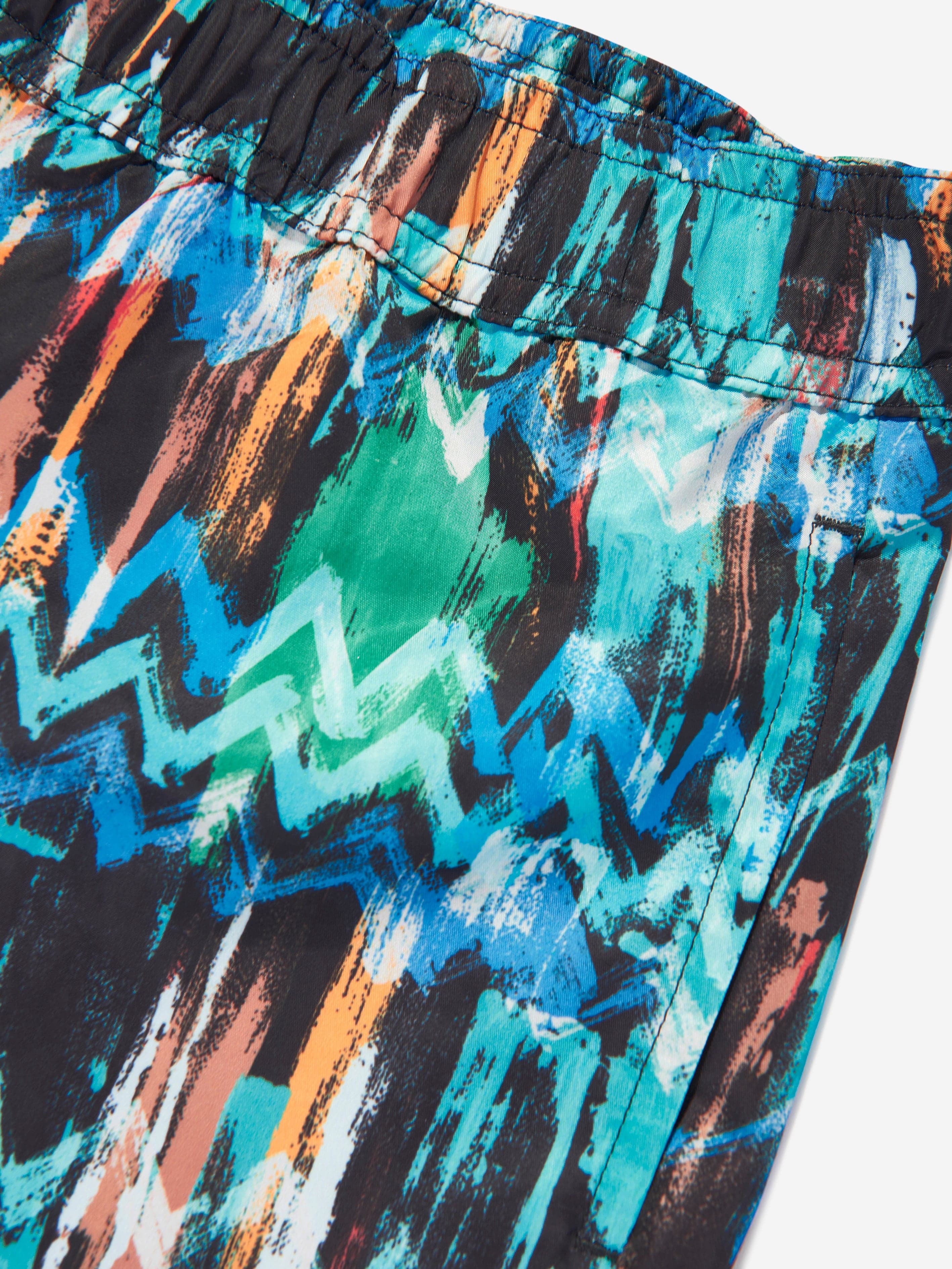 Boys Zigzag Swim Shorts in Multicolour Manchester Sale Online