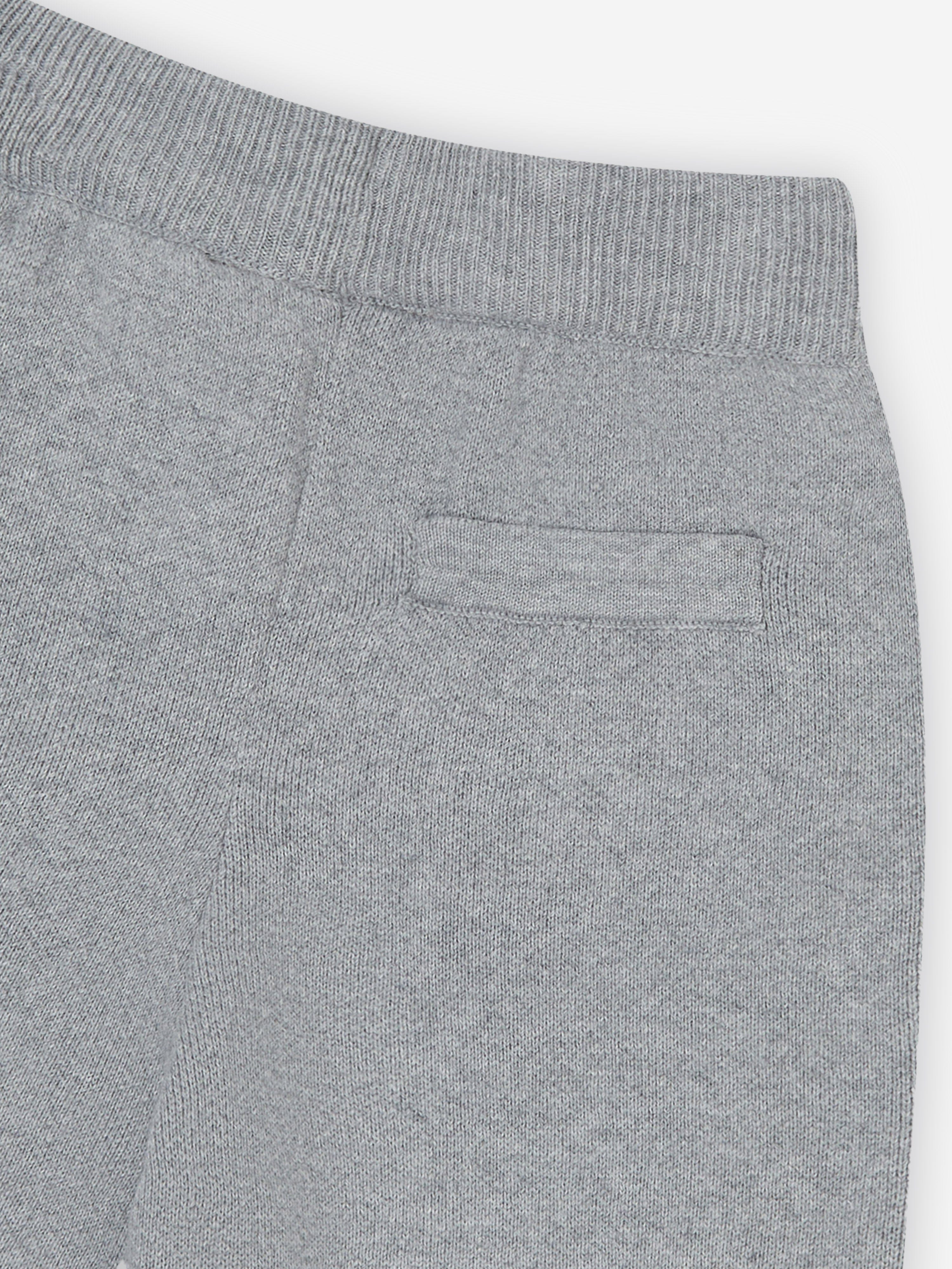 The Couture Club Kids Knitted Emblem Shorts in Grey Sale In China