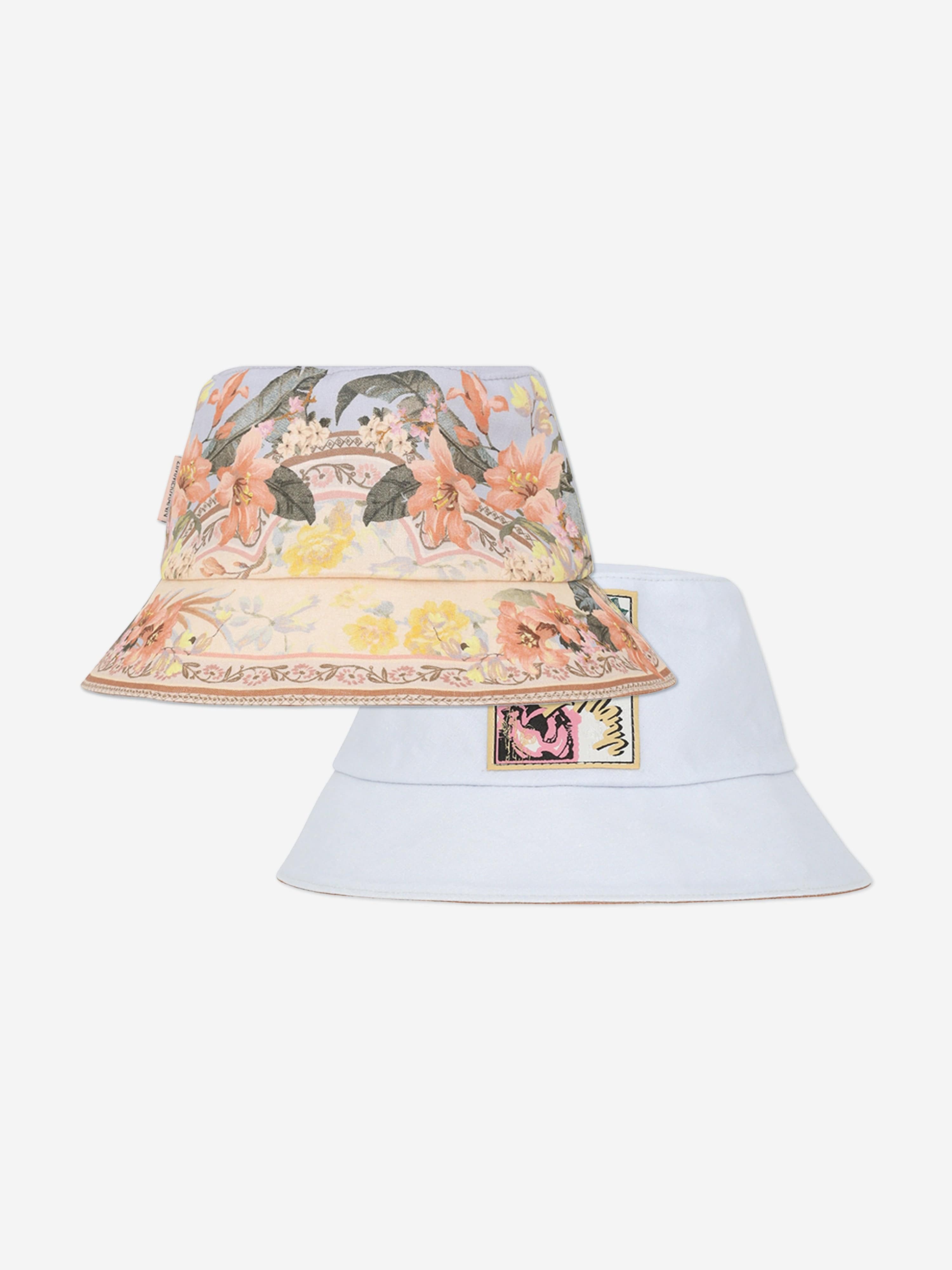 Girls Printed Canvas Bucket Hat in Multicolour Sale With Paypal