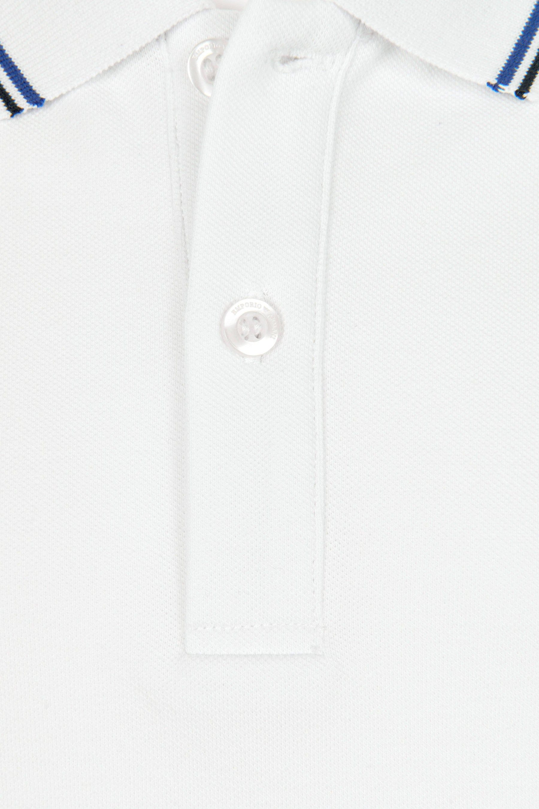 Emporio Armani Boys Long Sleeve Polo Shirt In White Buy Cheap Fashion Style