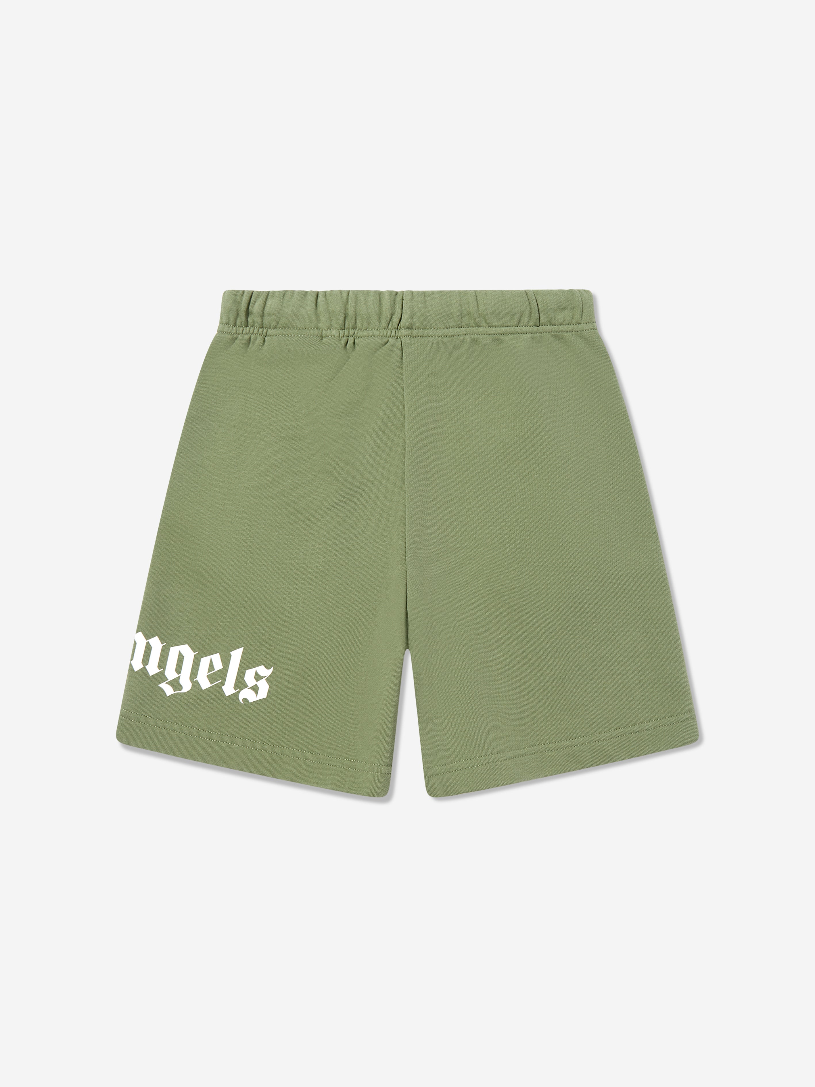 Palm Angels Boys Classic Overlogo Shorts in Green Discount Wiki