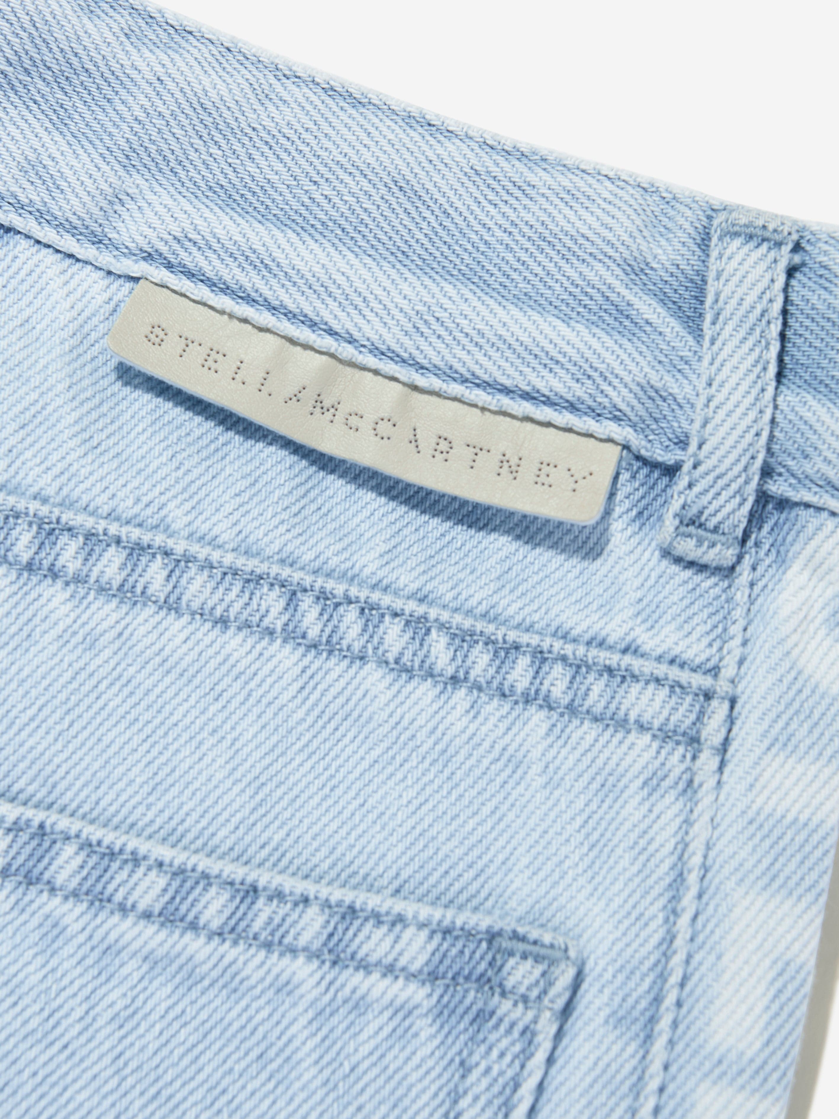 Boys Logo Denim Shorts in Blue Supply