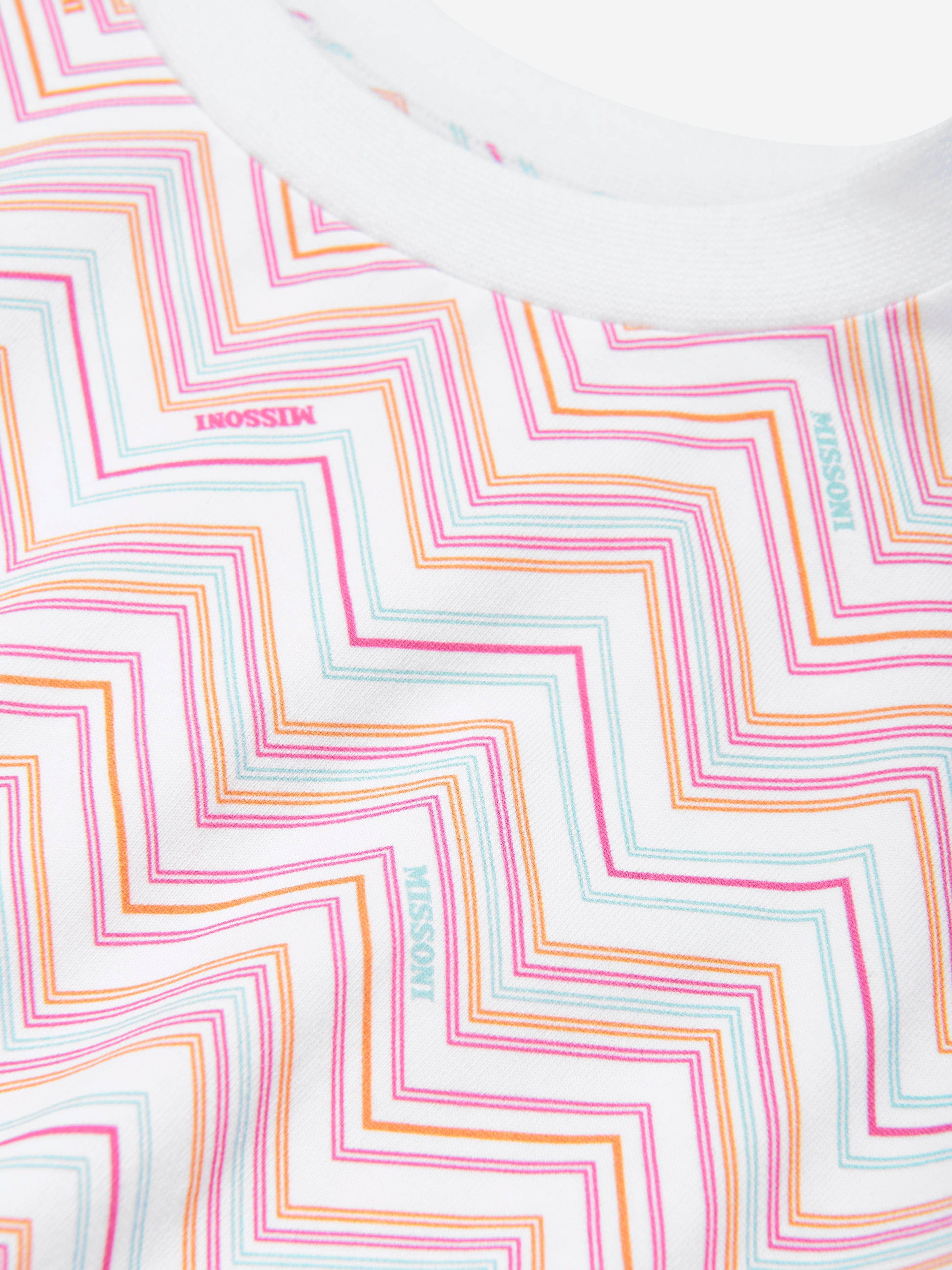 Girls Zigzag Jersey Dress in Multicolour Tumblr Cheap Pice